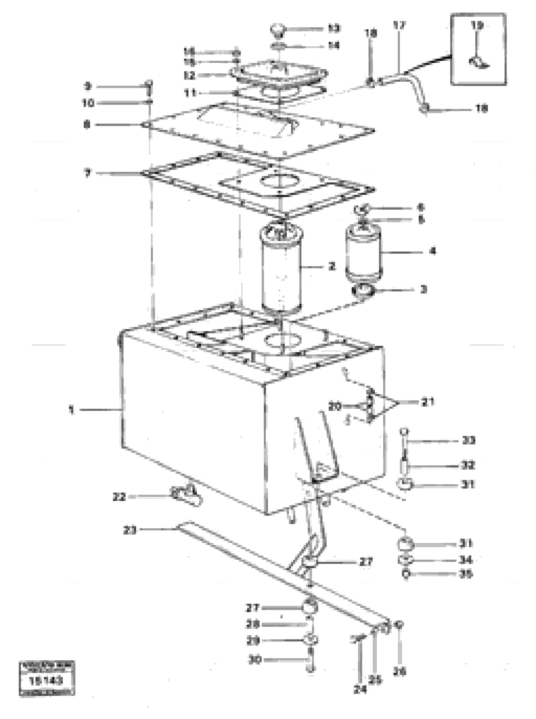 Схема запчастей Volvo 4300 4300 - 78129 Hydraulic-oil tank prod no 33100, 33105 