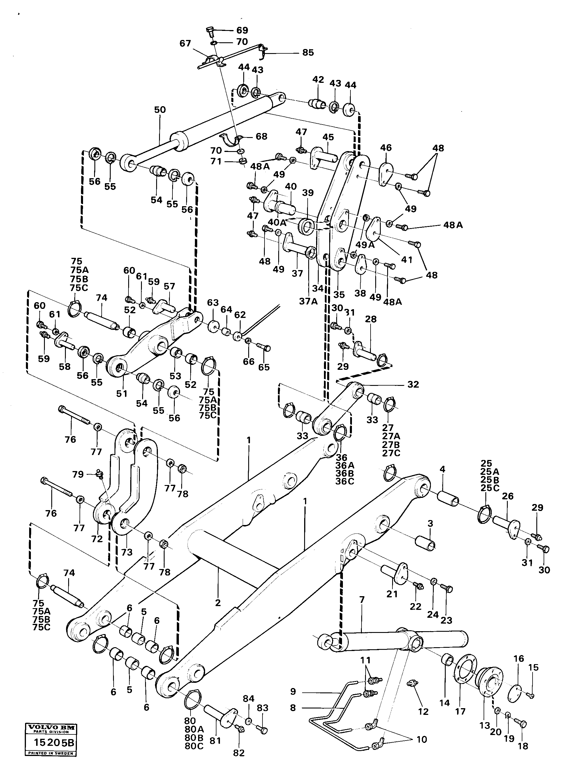 Схема запчастей Volvo 4300 4300 - 40067 Lifting unit 