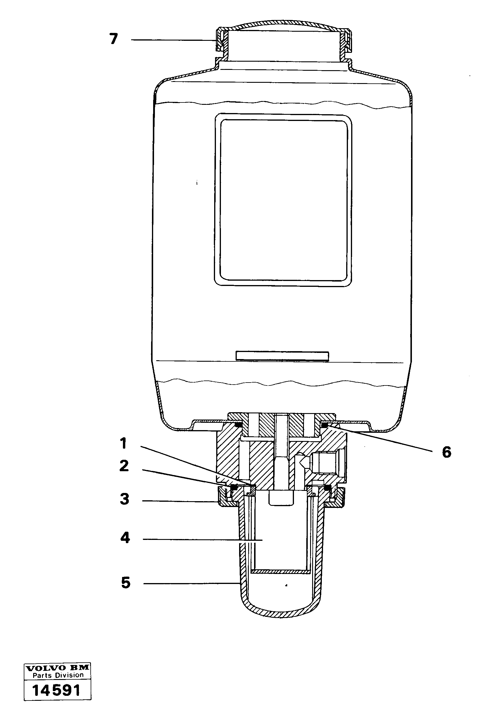 Схема запчастей Volvo 4300 4300 - 27206 Reservoir 