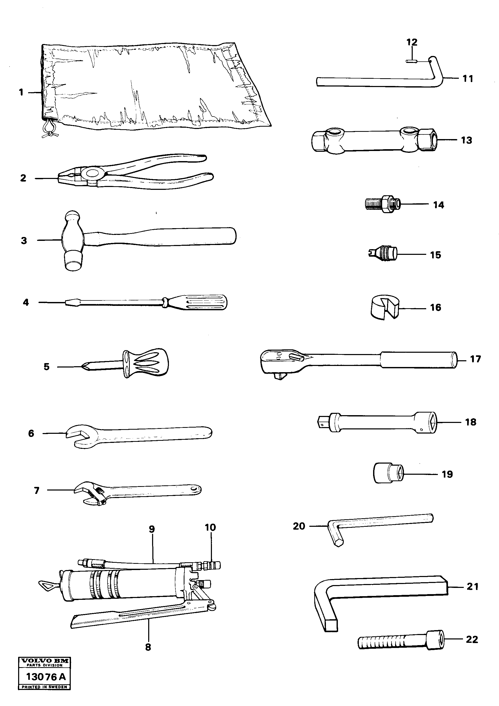 Схема запчастей Volvo 4300 4300 - 52127 Tools 97918,99431 