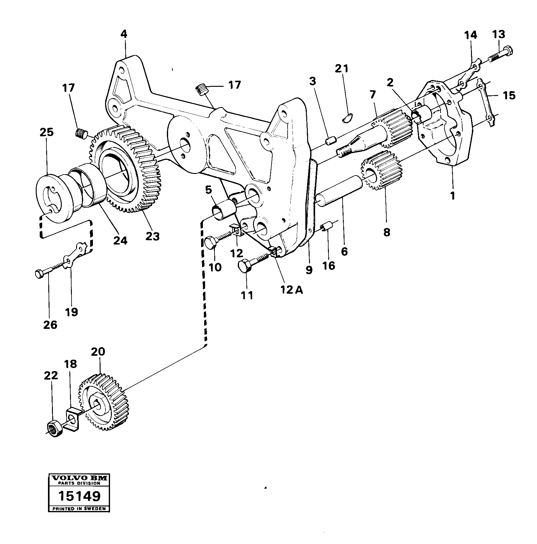 Схема запчастей Volvo 4300 4300 - 32270 Lubricating oil pump mo -53299 