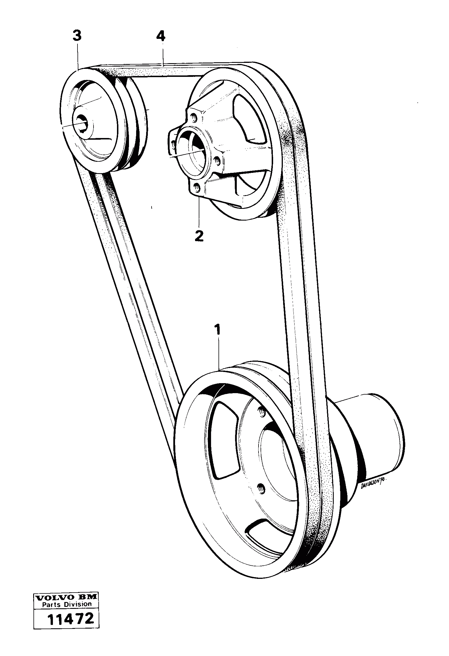 Схема запчастей Volvo 4300 4300 - 28189 Belt transmission 