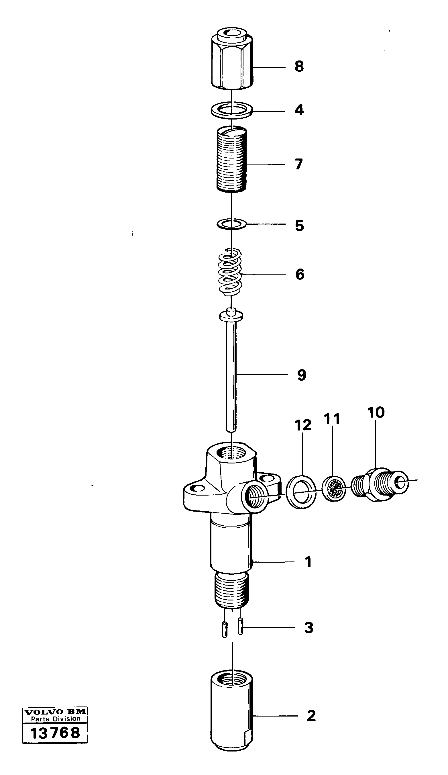 Схема запчастей Volvo 4300 4300 - 18935 Injector prod nr 16100,16106 