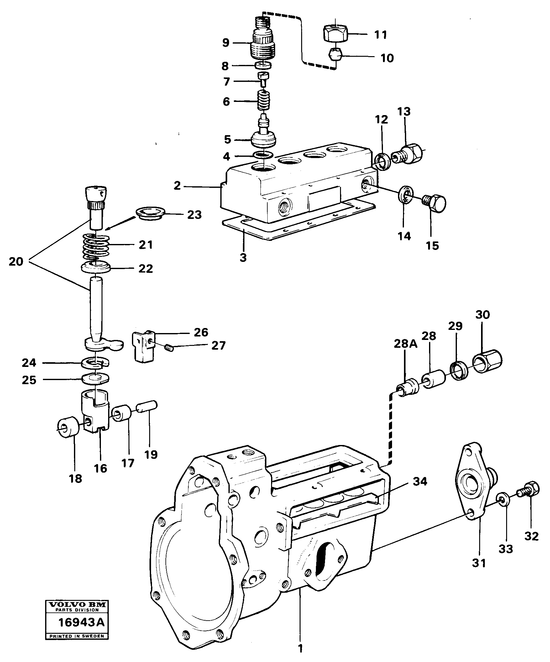 Схема запчастей Volvo 4300 4300 - 26486 Fuel injection pump pump part 