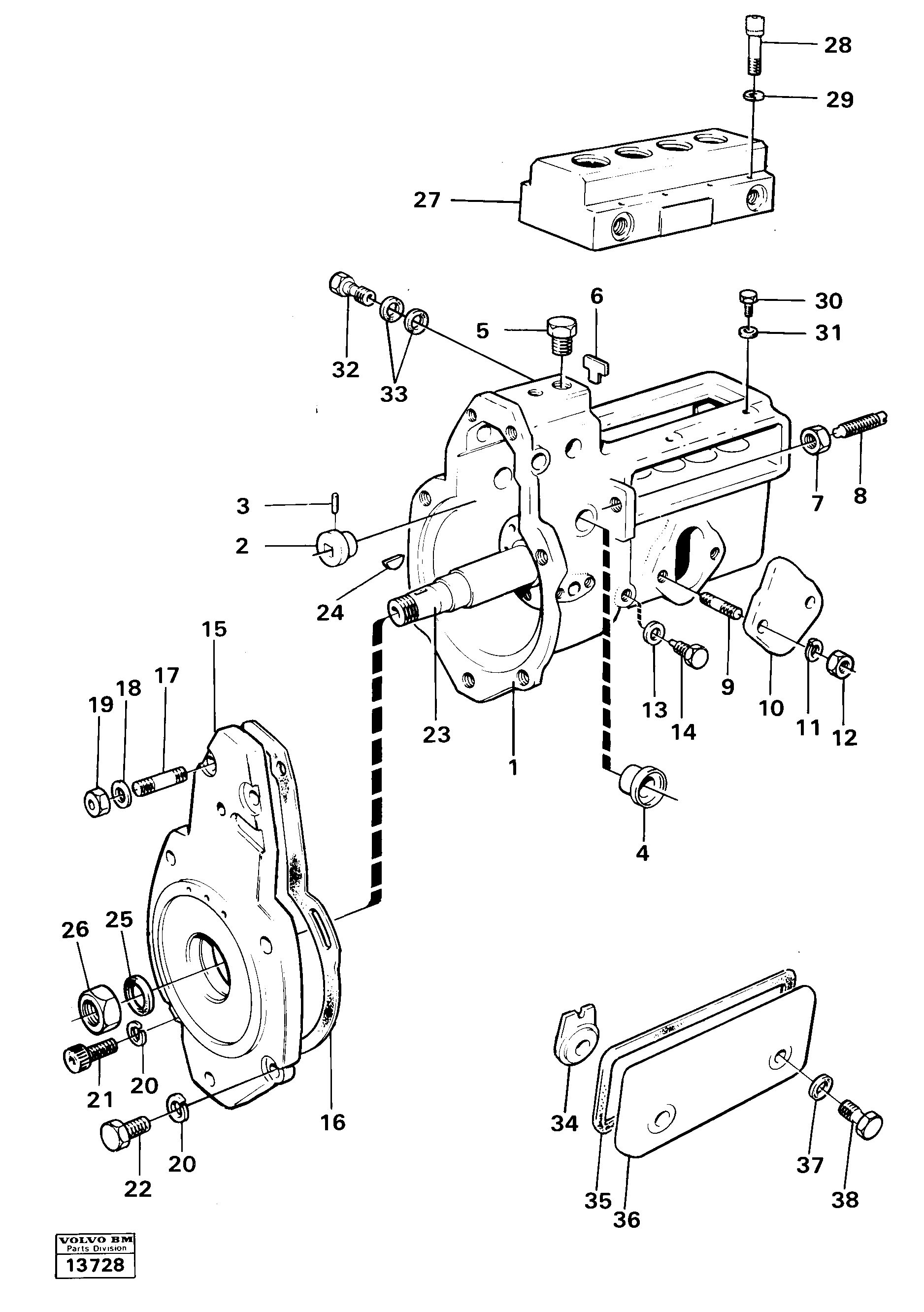 Схема запчастей Volvo 4300 4300 - 29574 Fuel injection pump cmpl 