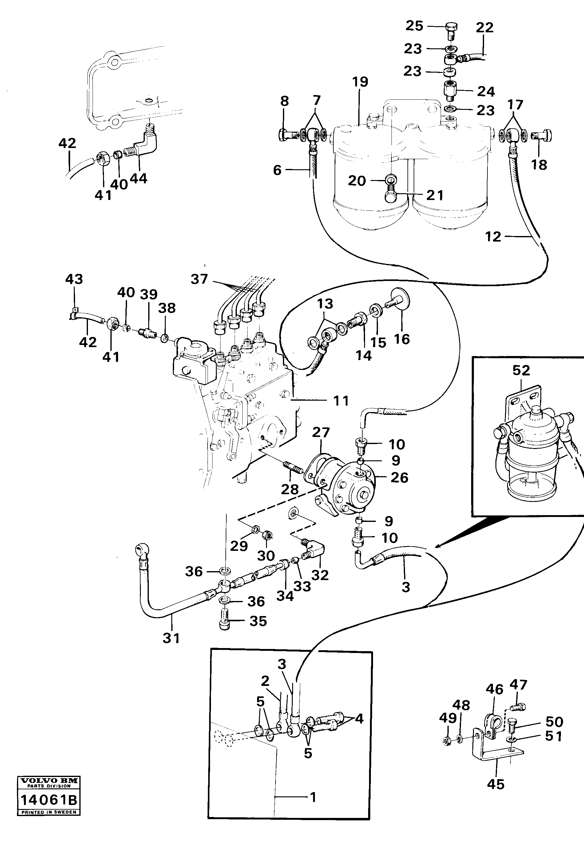 Схема запчастей Volvo 4300 4300 - 8039 Fuel system mo -48197 