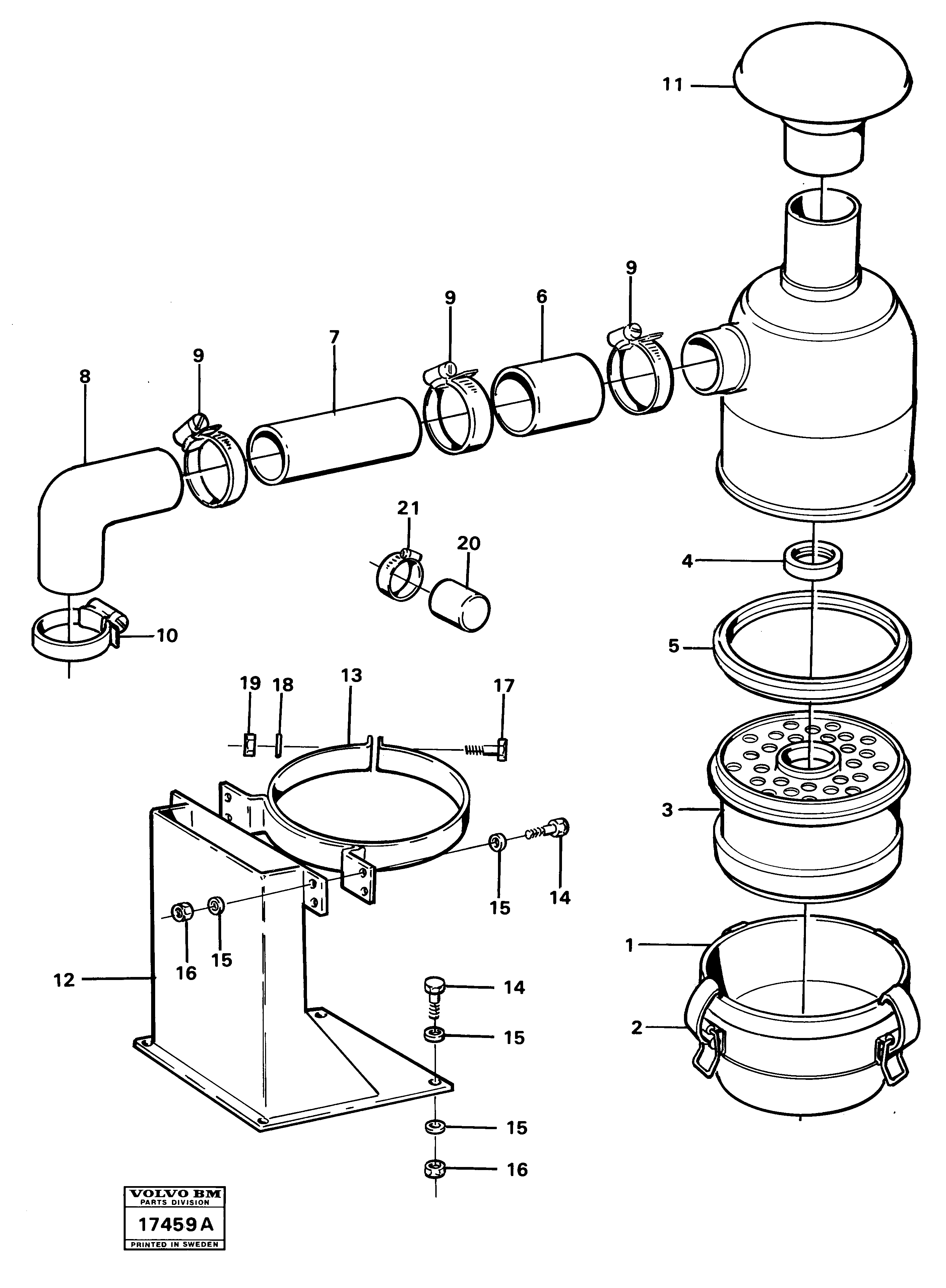 Схема запчастей Volvo 4300 4300 - 28893 Oil-bath filter 99766 