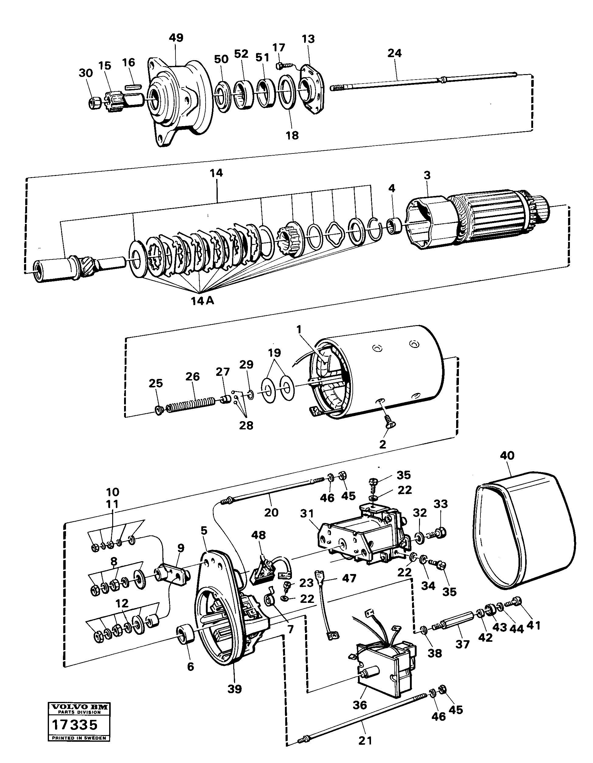 Схема запчастей Volvo 4300 4300 - 16236 Starter motor mo 60247, 60248, 60414- 