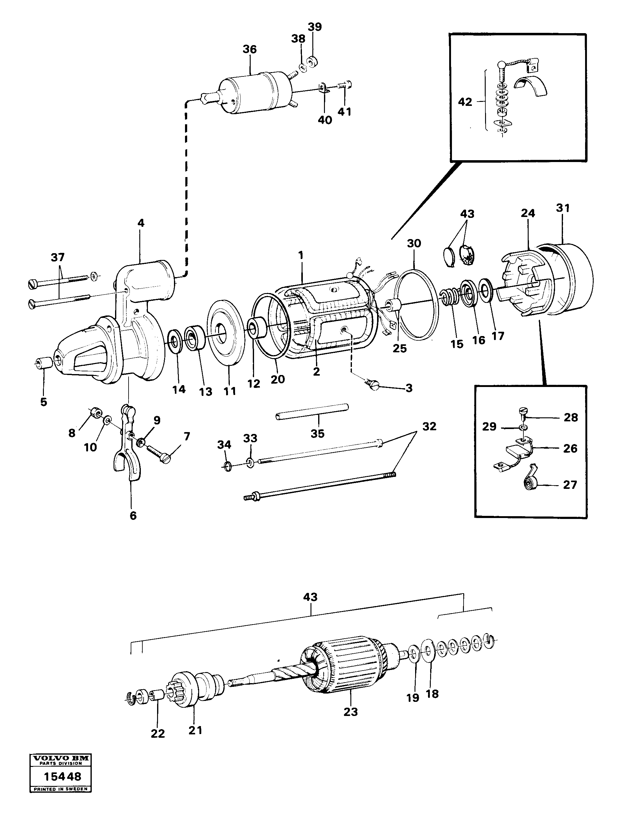 Схема запчастей Volvo 4300 4300 - 32288 Starter motor mo-51277 