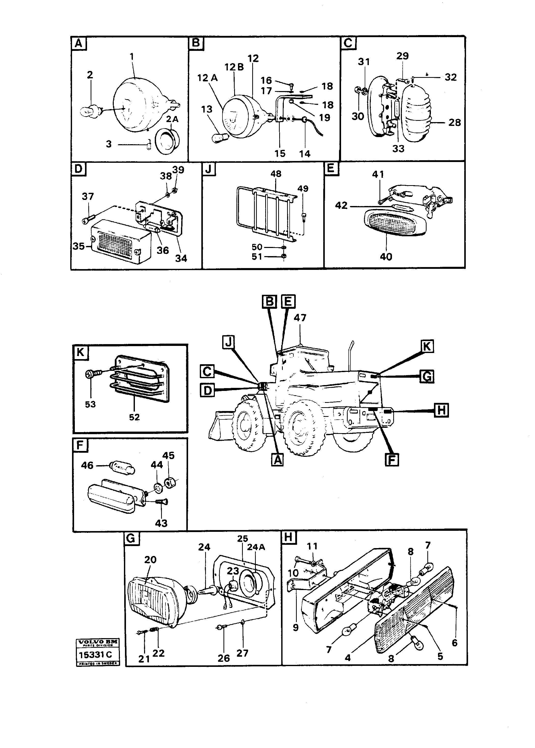 Схема запчастей Volvo 4300 4300 - 41599 Lighting 