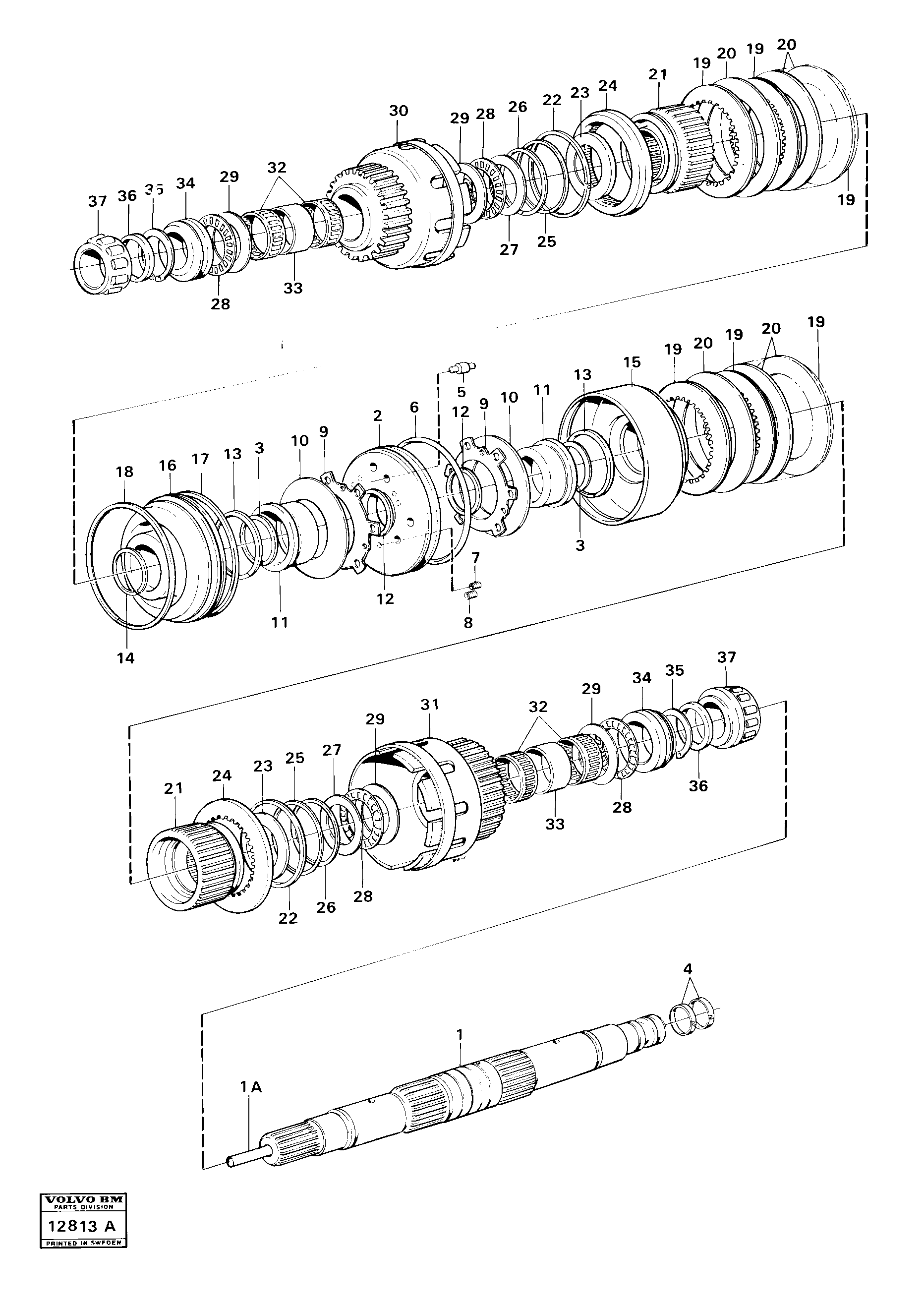 Схема запчастей Volvo 4300 4300 - 11471 Clutches forward and reverse 