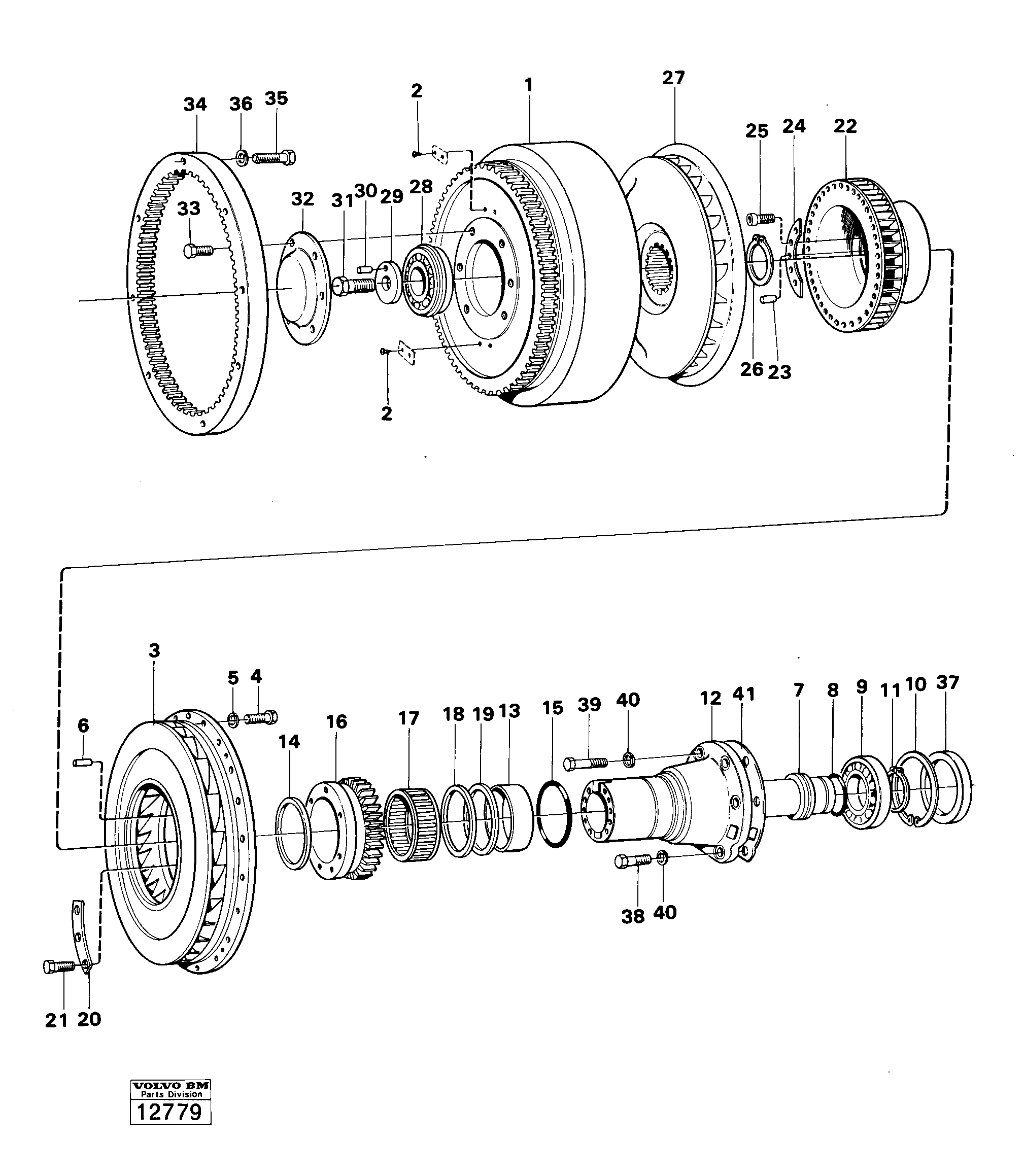 Схема запчастей Volvo 4300 4300 - 26641 Torque converter prod no 30804, 30818 