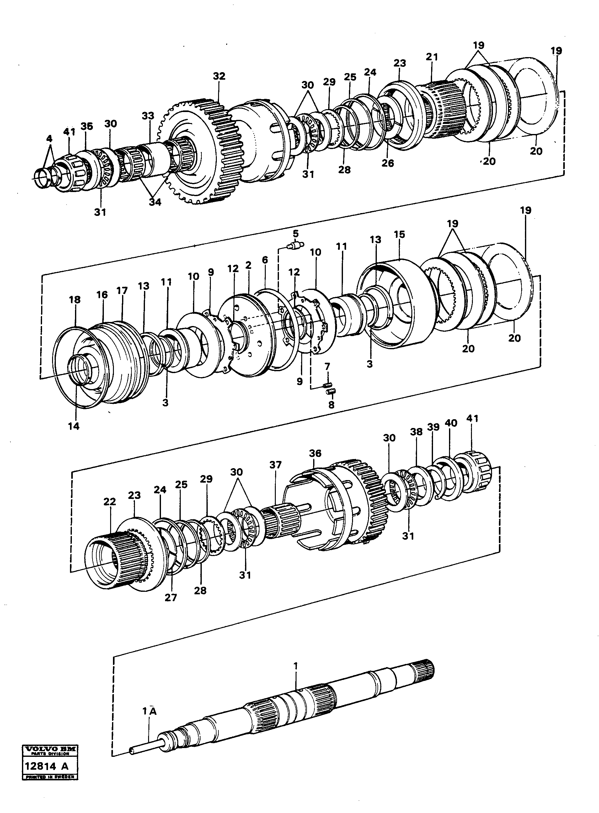 Схема запчастей Volvo 4300 4300 - 80299 Clutches 1:st and 2:nd speeds 