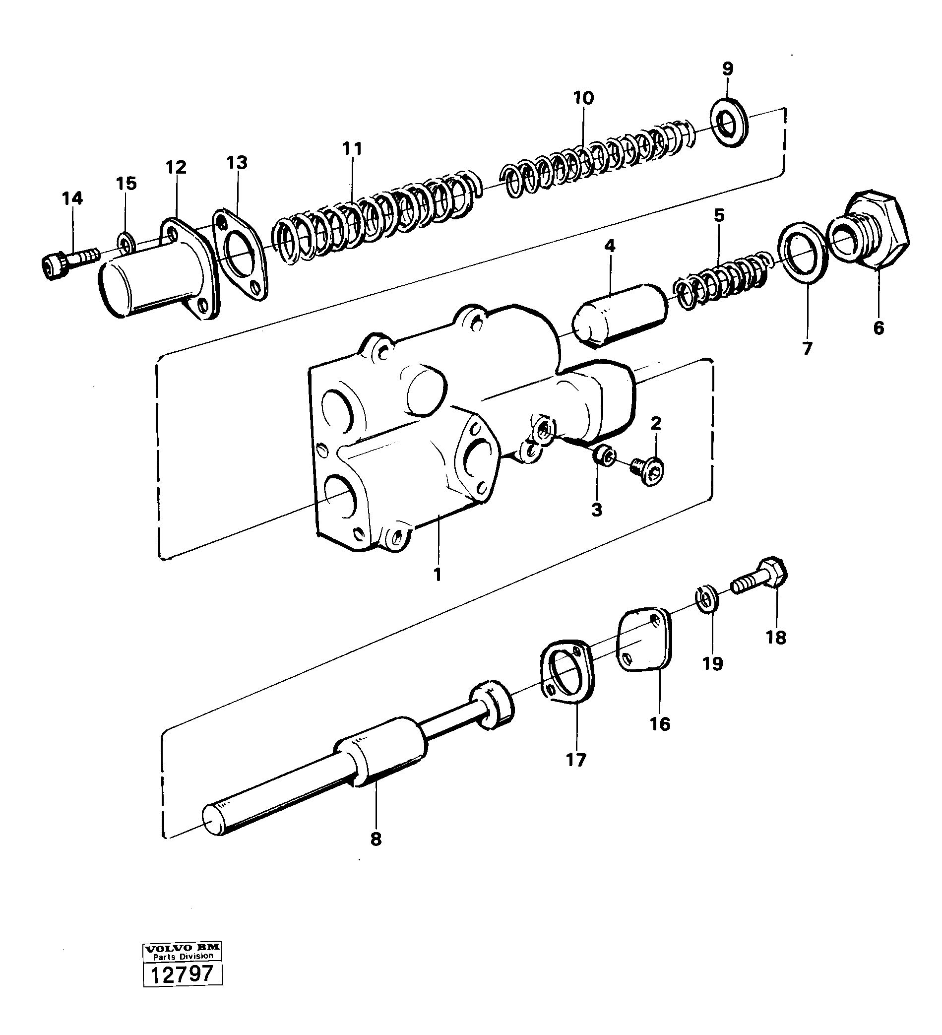 Схема запчастей Volvo 4300 4300 - 93850 Valve section 