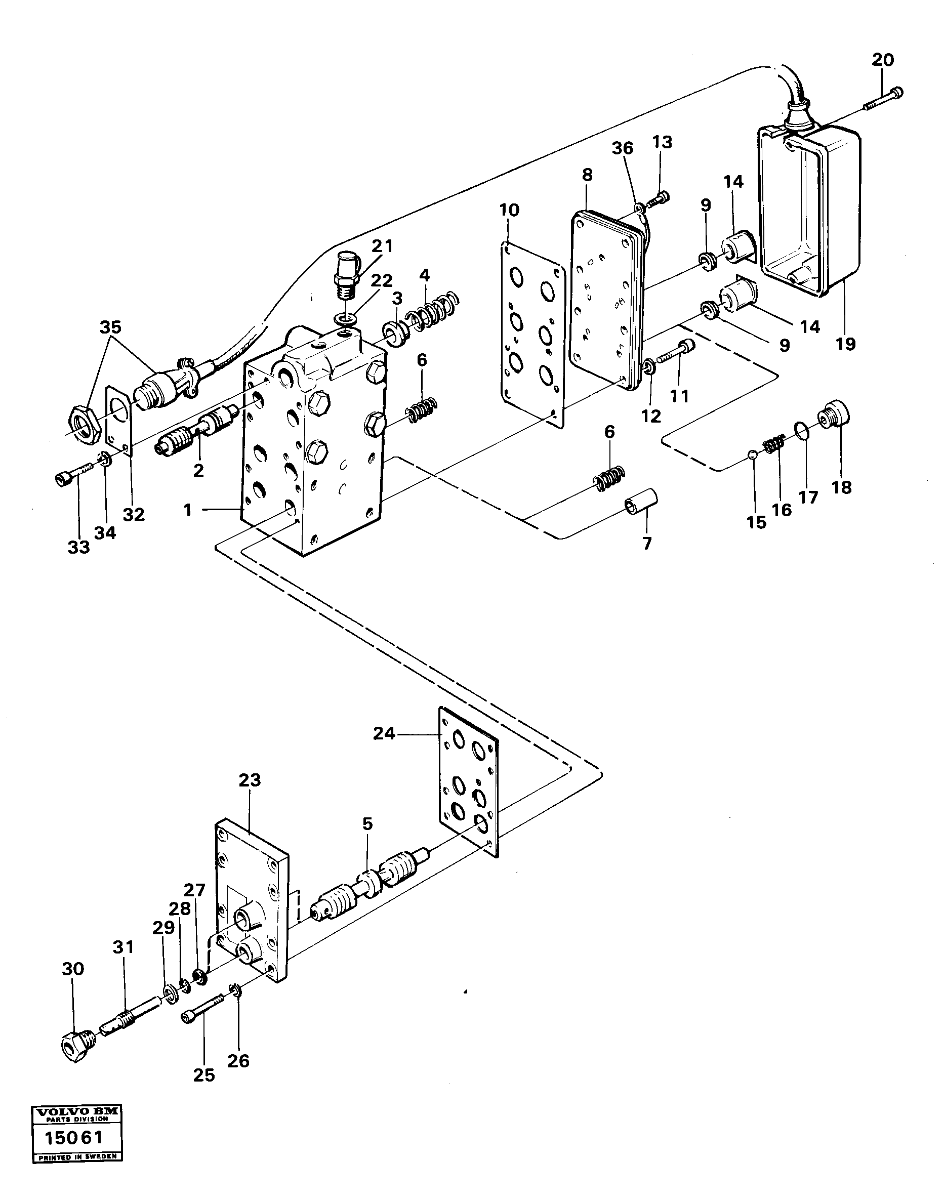 Схема запчастей Volvo 4300 4300 - 97823 Range selector valve 