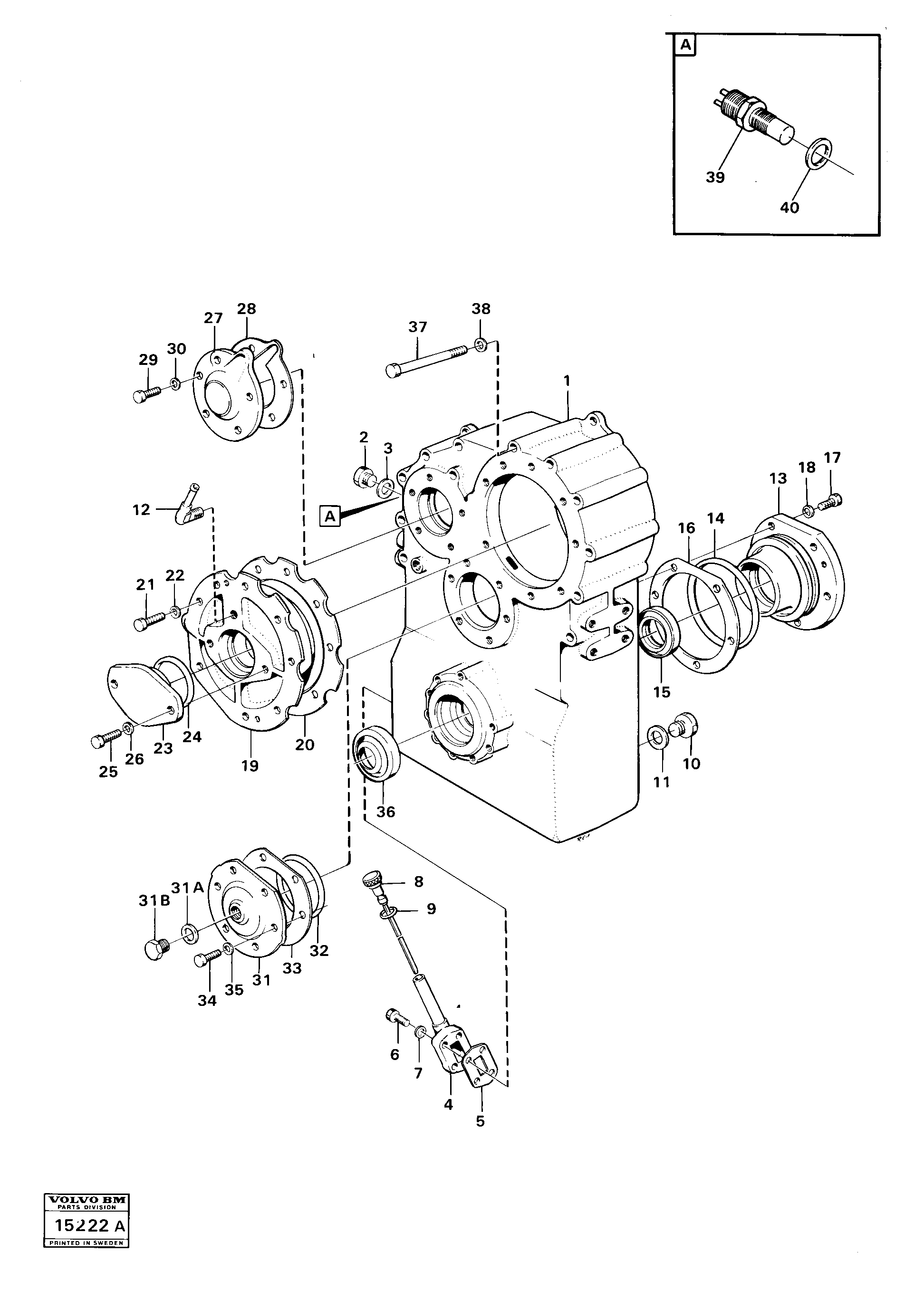 Схема запчастей Volvo 4300 4300 - 47450 Dropbox housing and cover 