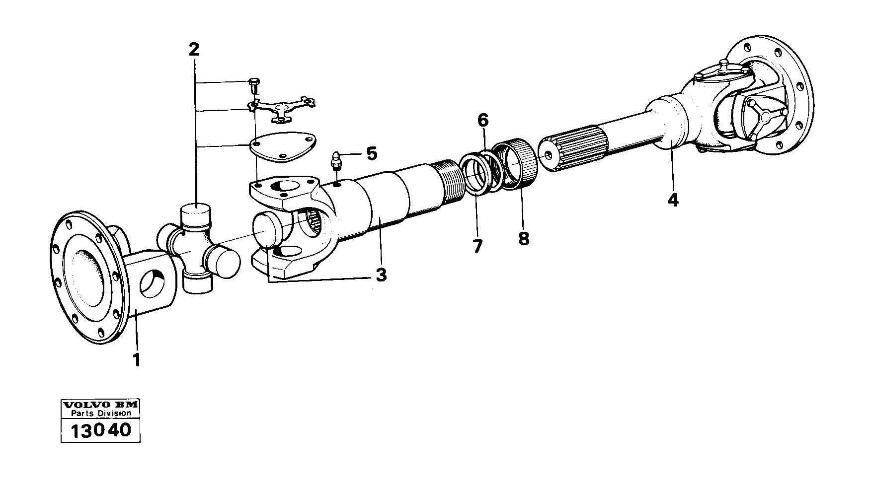 Схема запчастей Volvo 4300 4300 - 20707 Power shafts 