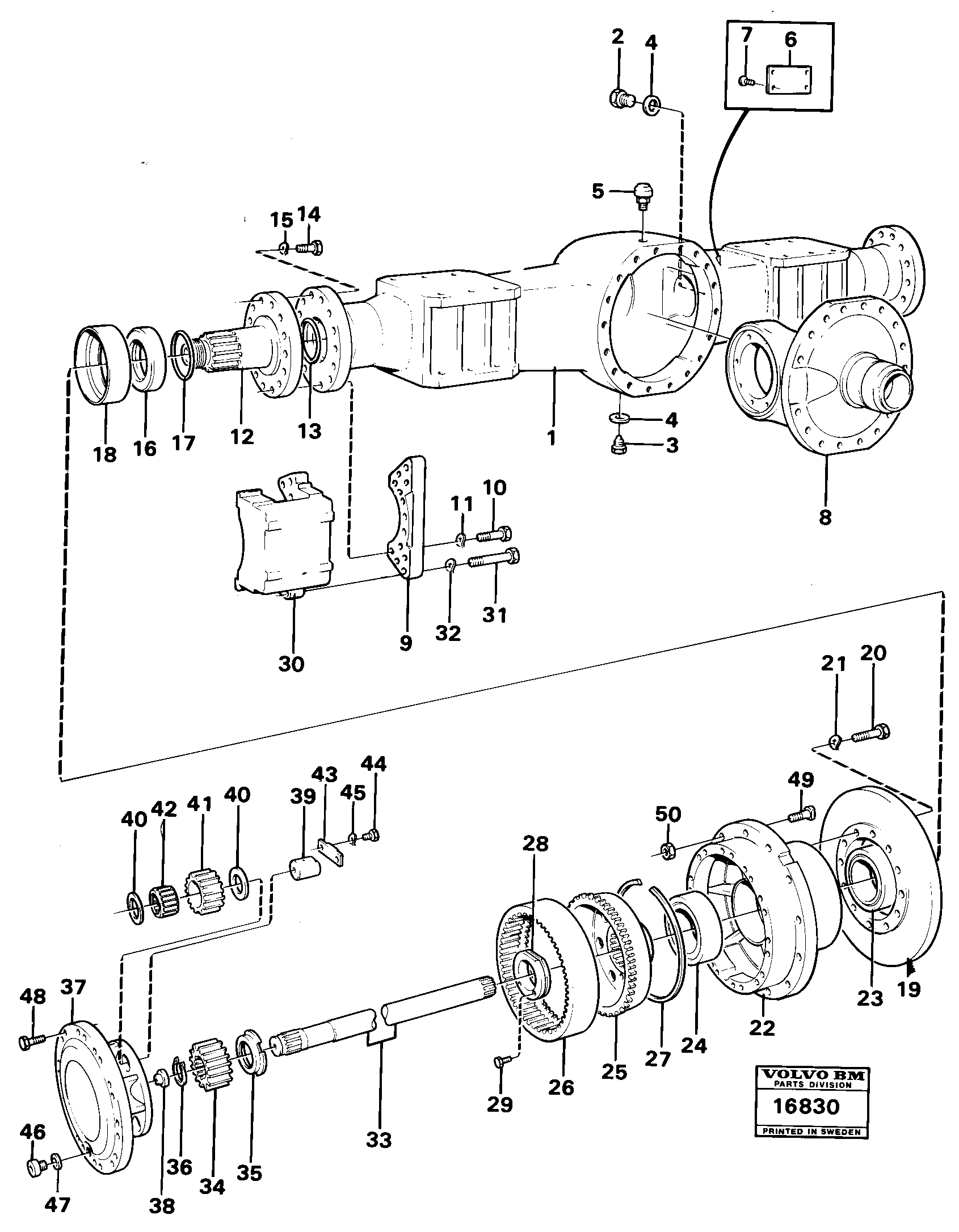 Схема запчастей Volvo 4300 4300 - 20974 Передний ведущий мост 23514 