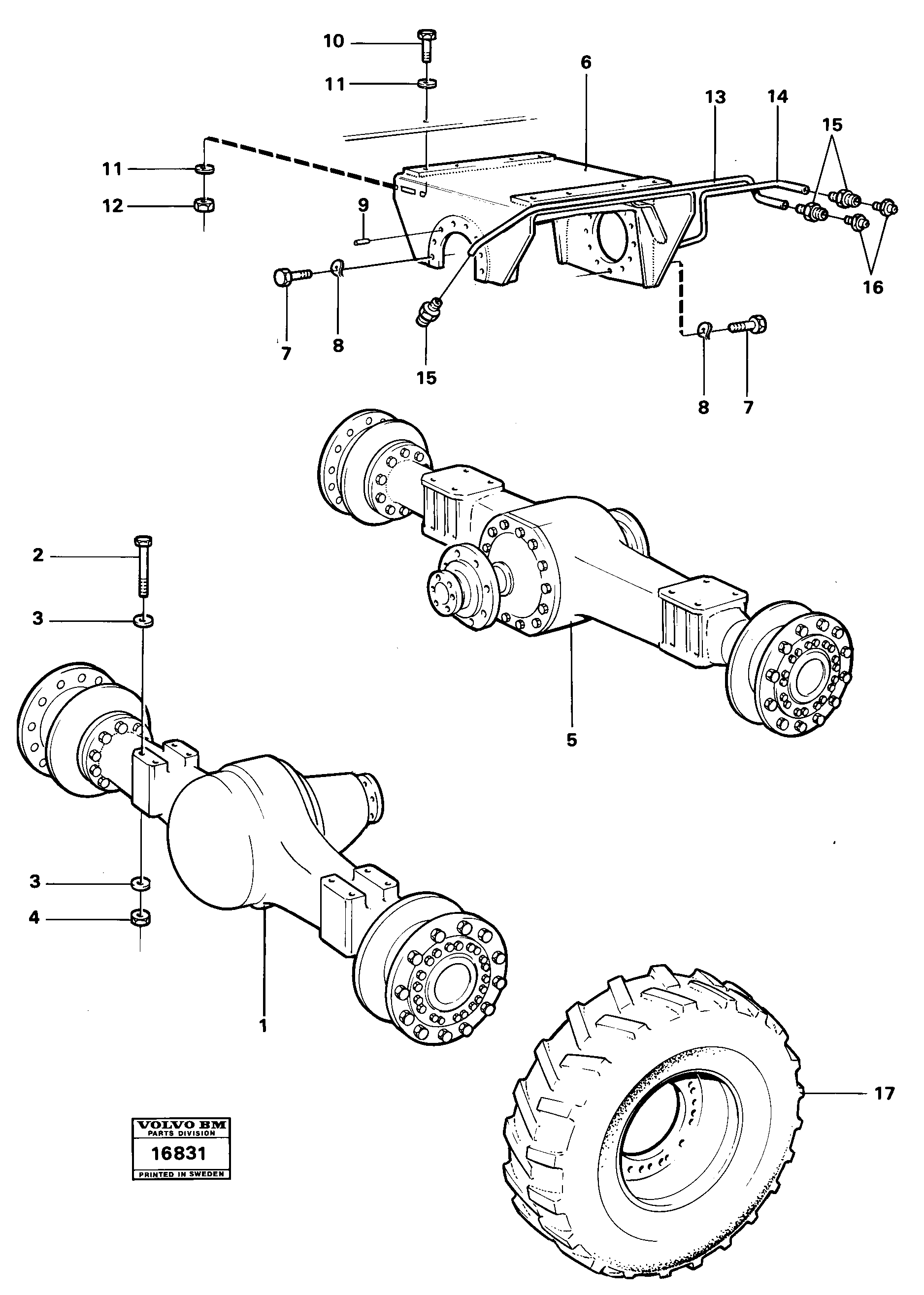 Схема запчастей Volvo 4300 4300 - 34524 Driveshafts with assembly parts 