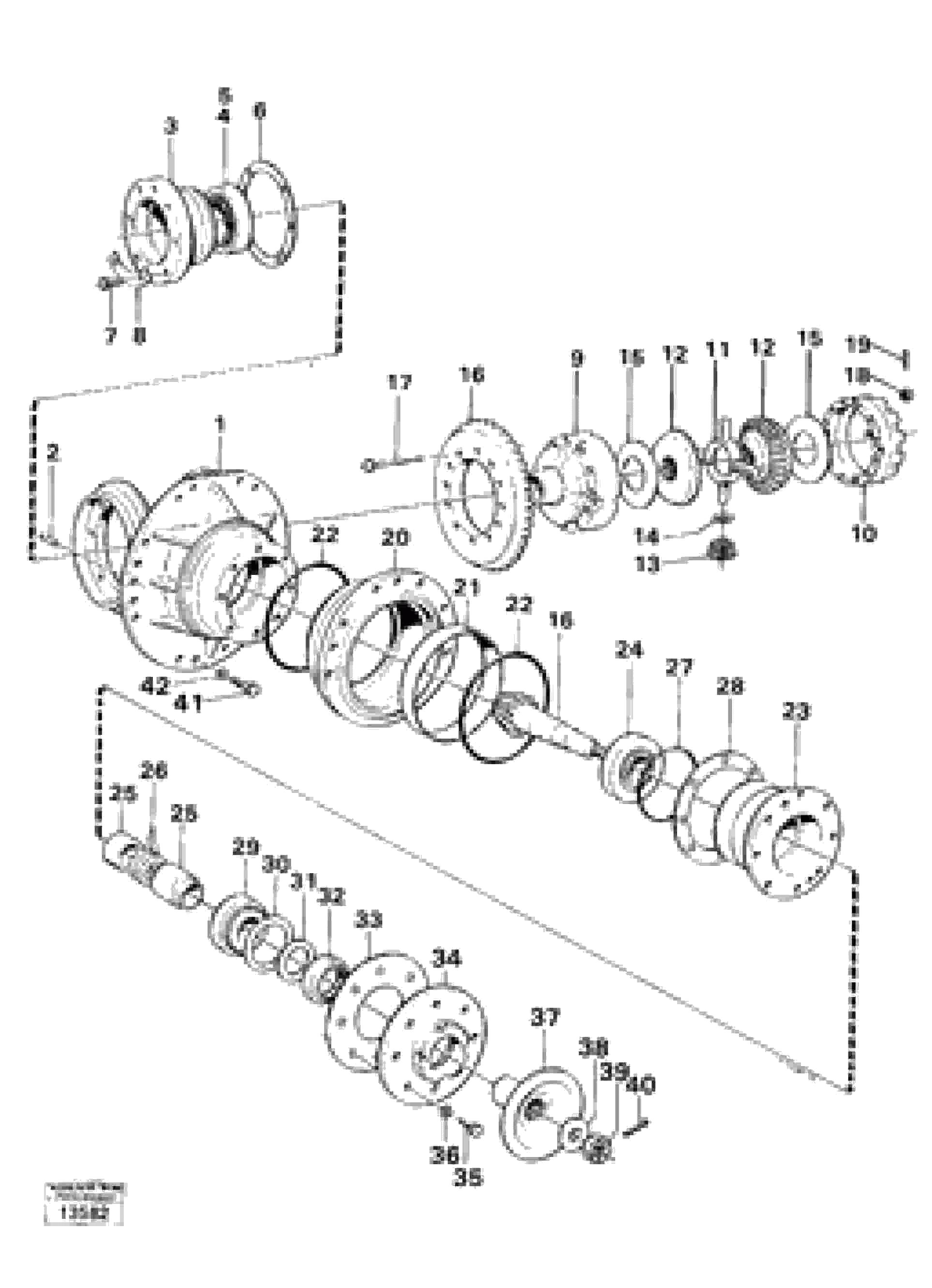 Схема запчастей Volvo 4300 4300 - 37618 Final gear, rear prod nr 23506 