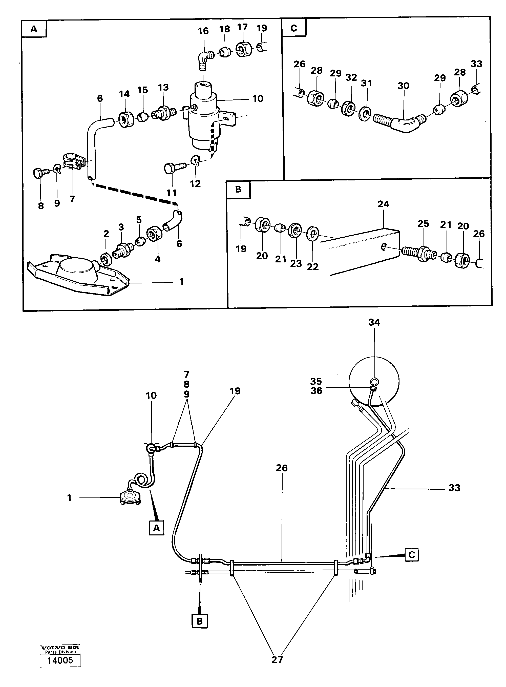 Схема запчастей Volvo 4300 4300 - 11174 Differential lock 