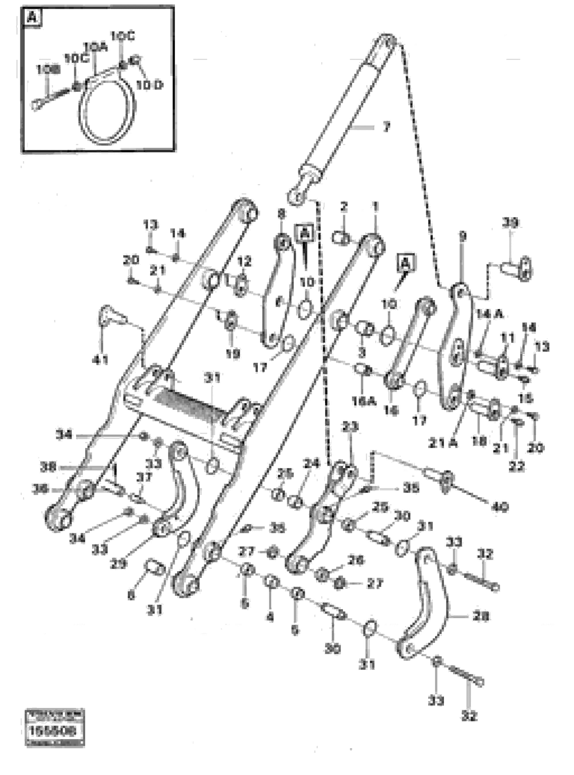 Схема запчастей Volvo 4200 4200 - 72331 Lifting framework 