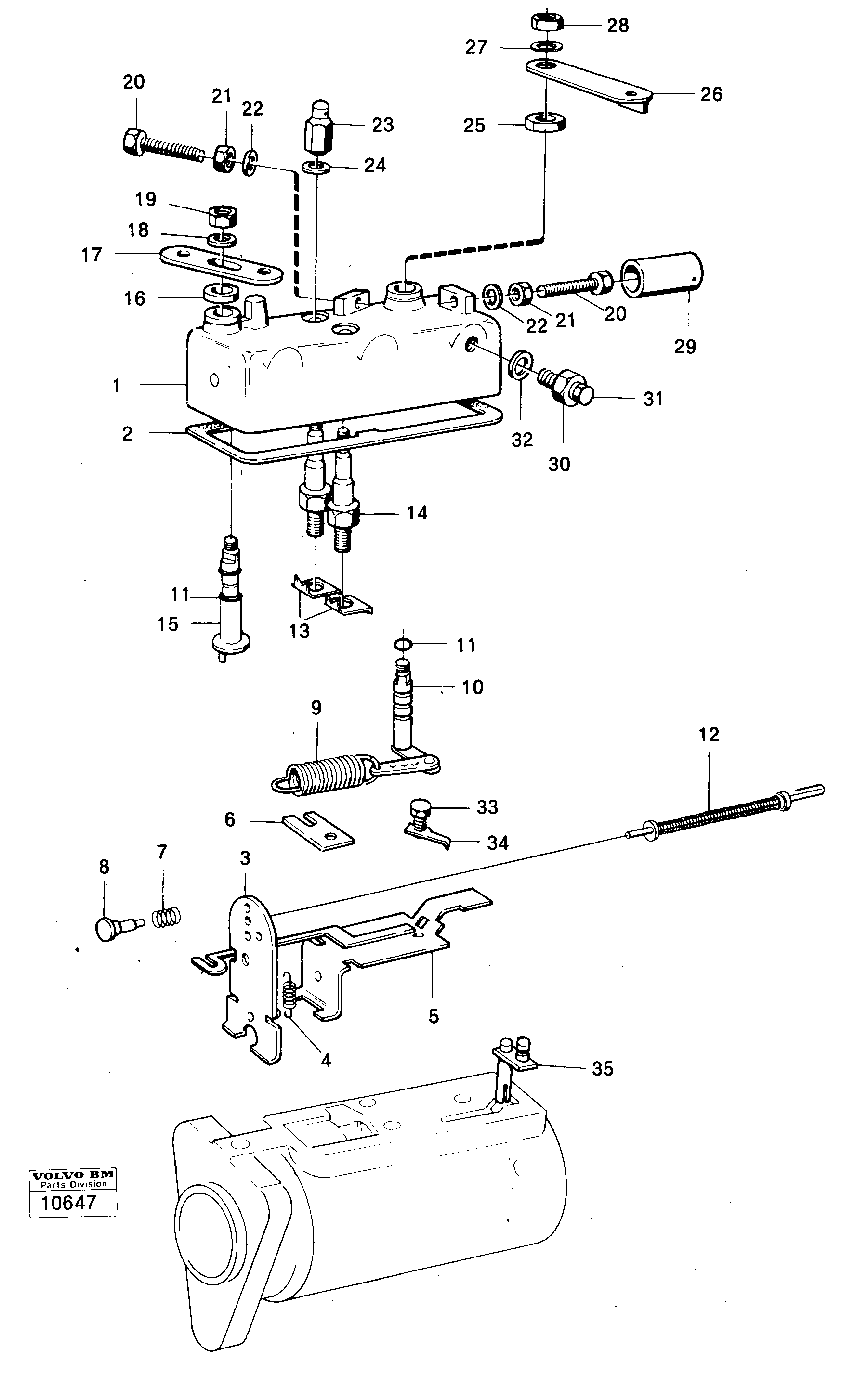 Схема запчастей Volvo 4200 4200 - 30488 Fuel injection pump control unit 