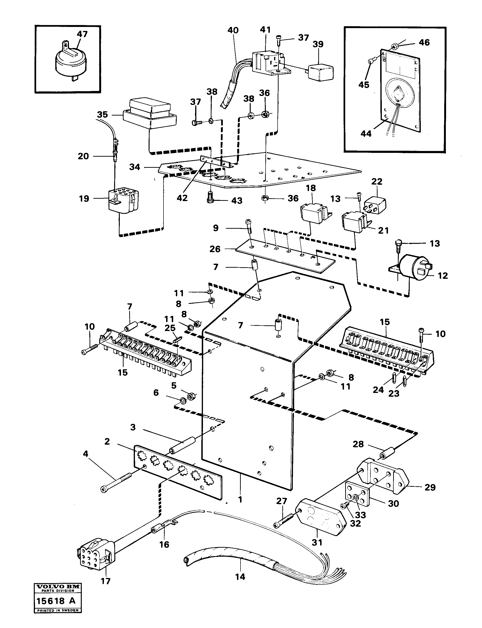 Схема запчастей Volvo 4200 4200 - 24265 Electrical distribution box 