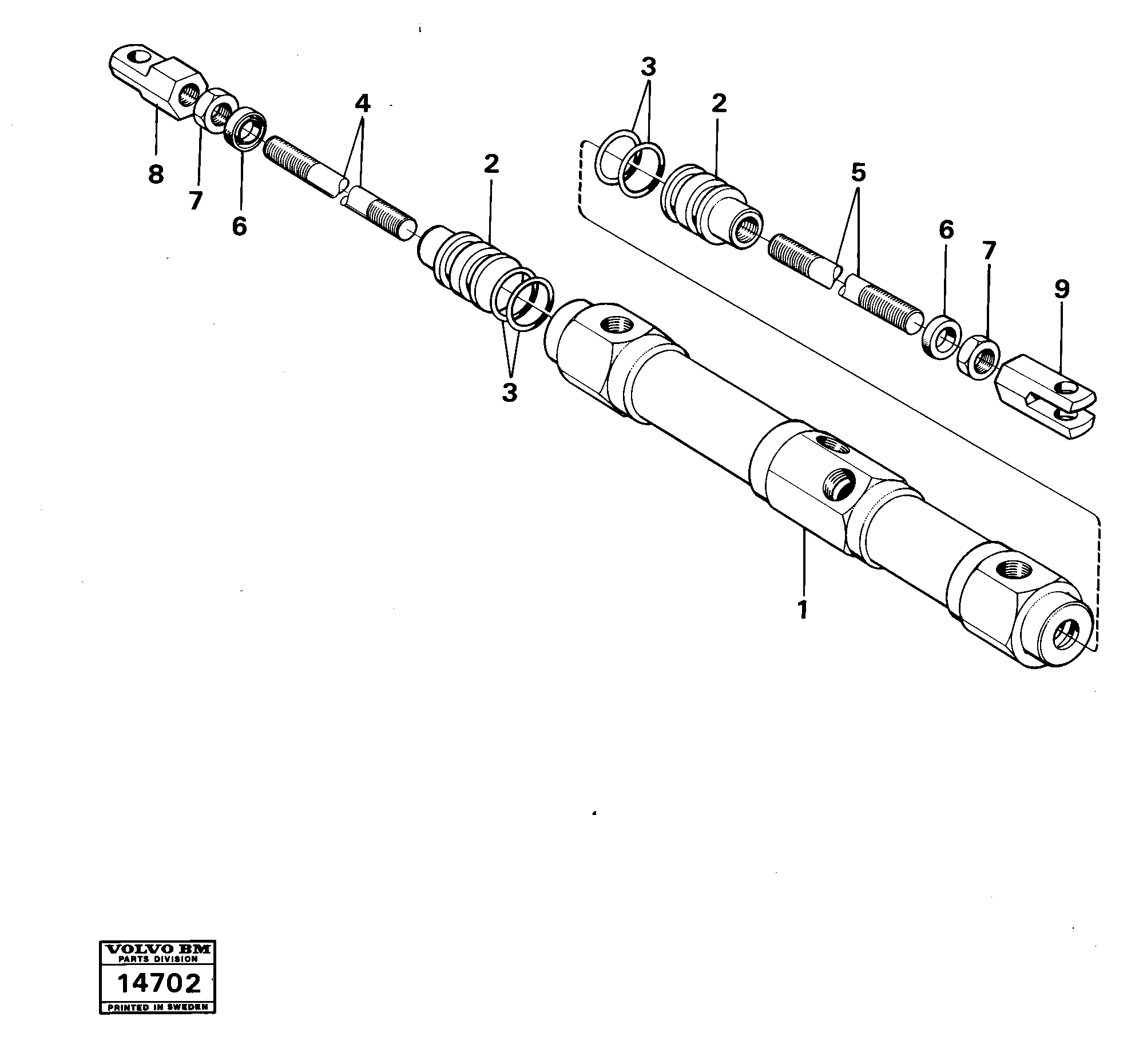 Схема запчастей Volvo 4200 4200 - 19300 Pneumatic cylinder 