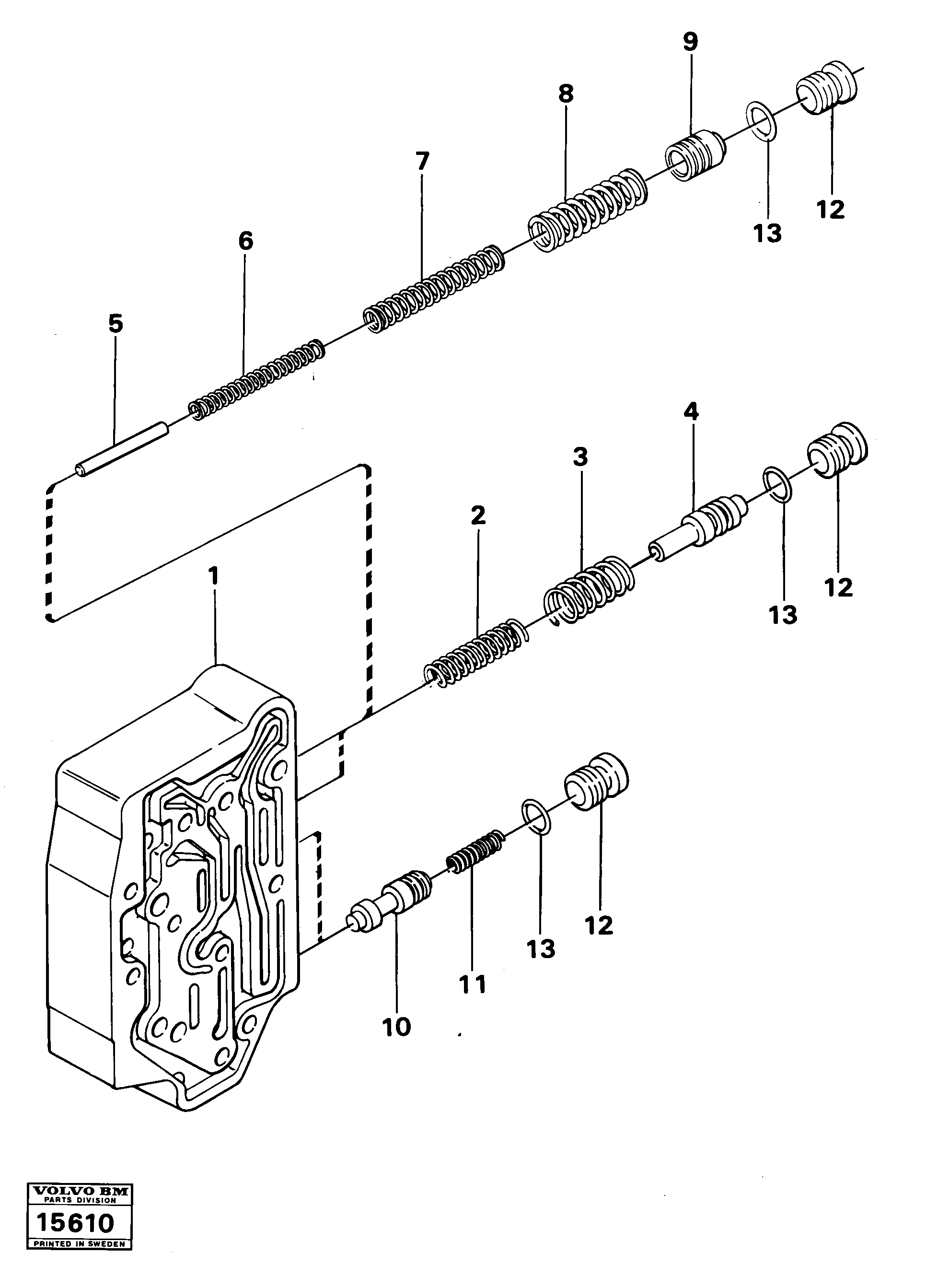 Схема запчастей Volvo 4200 4200 - 47636 Valve section 