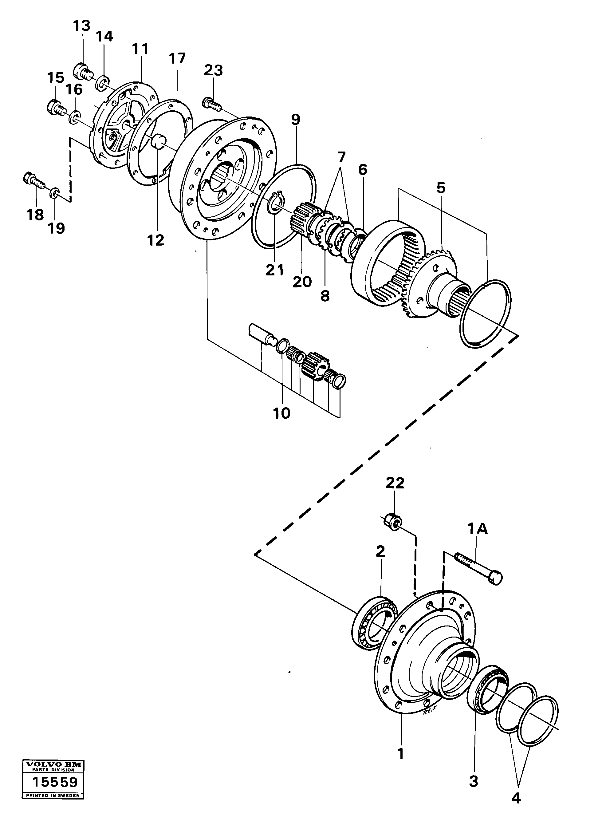 Схема запчастей Volvo 4200 4200 - 10324 Hub reduction gear 