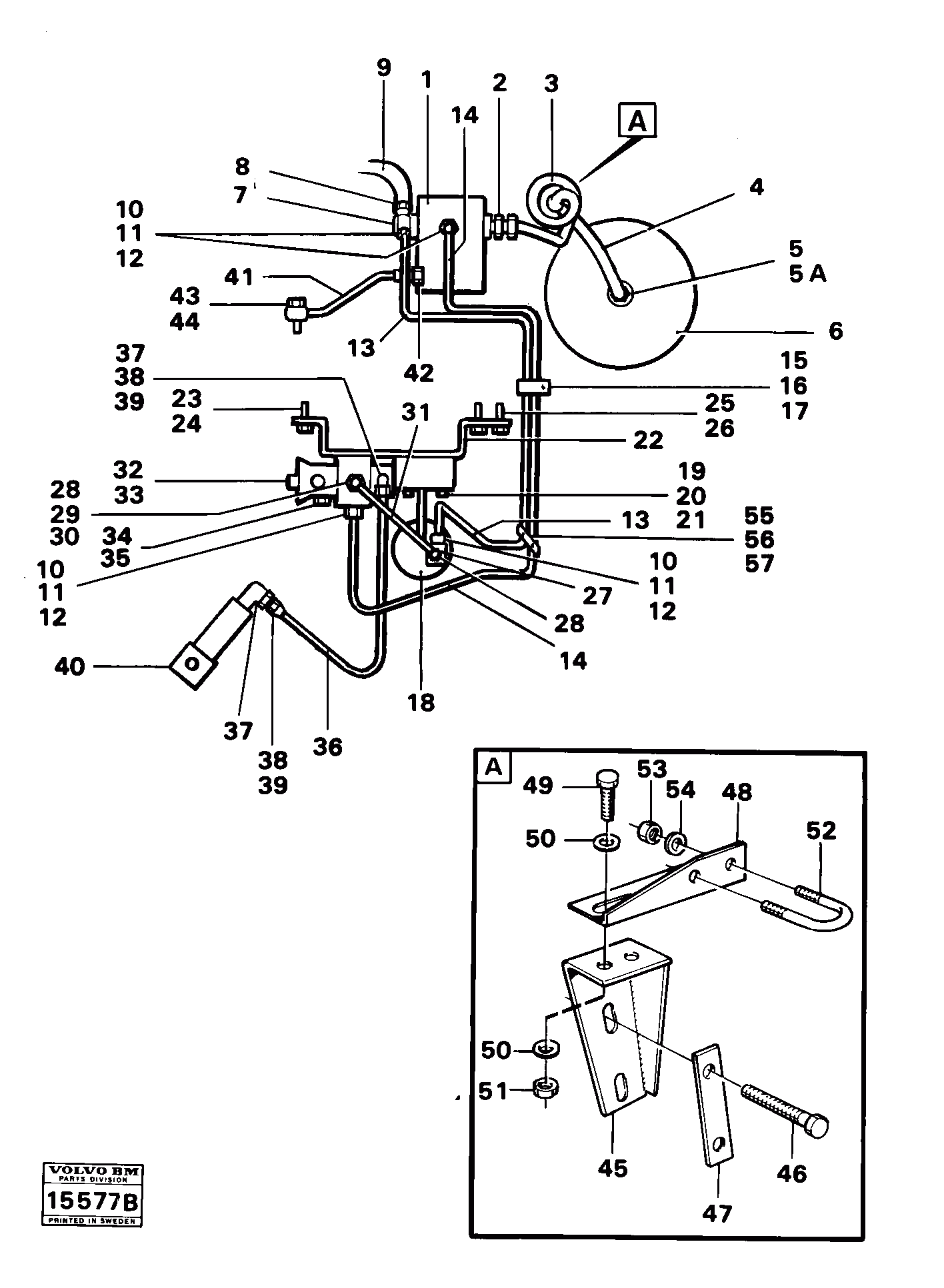 Схема запчастей Volvo 4200 4200 - 284 Air-compressor with fitting parts 