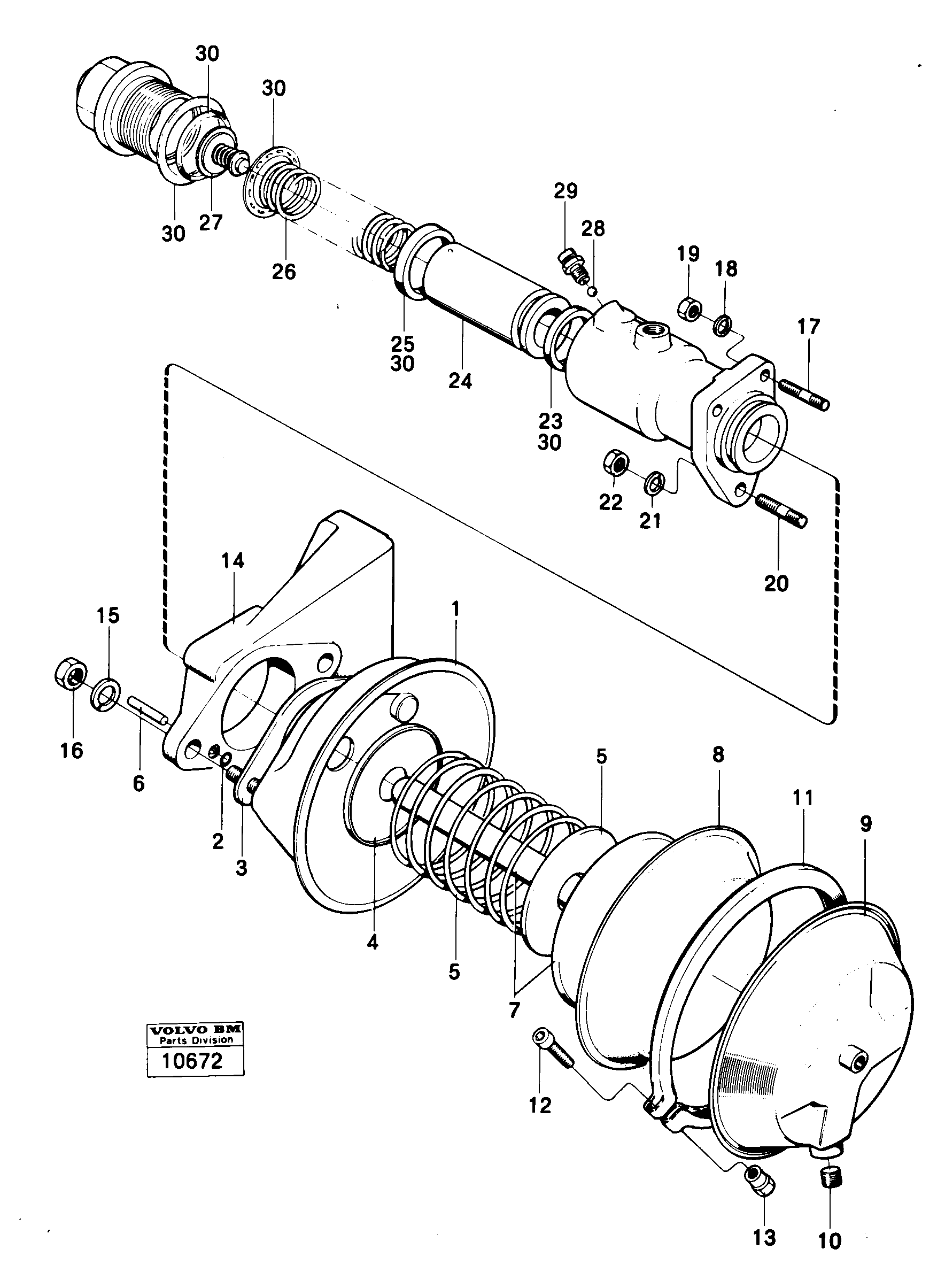 Схема запчастей Volvo 4200 4200 - 49325 Brake unit 