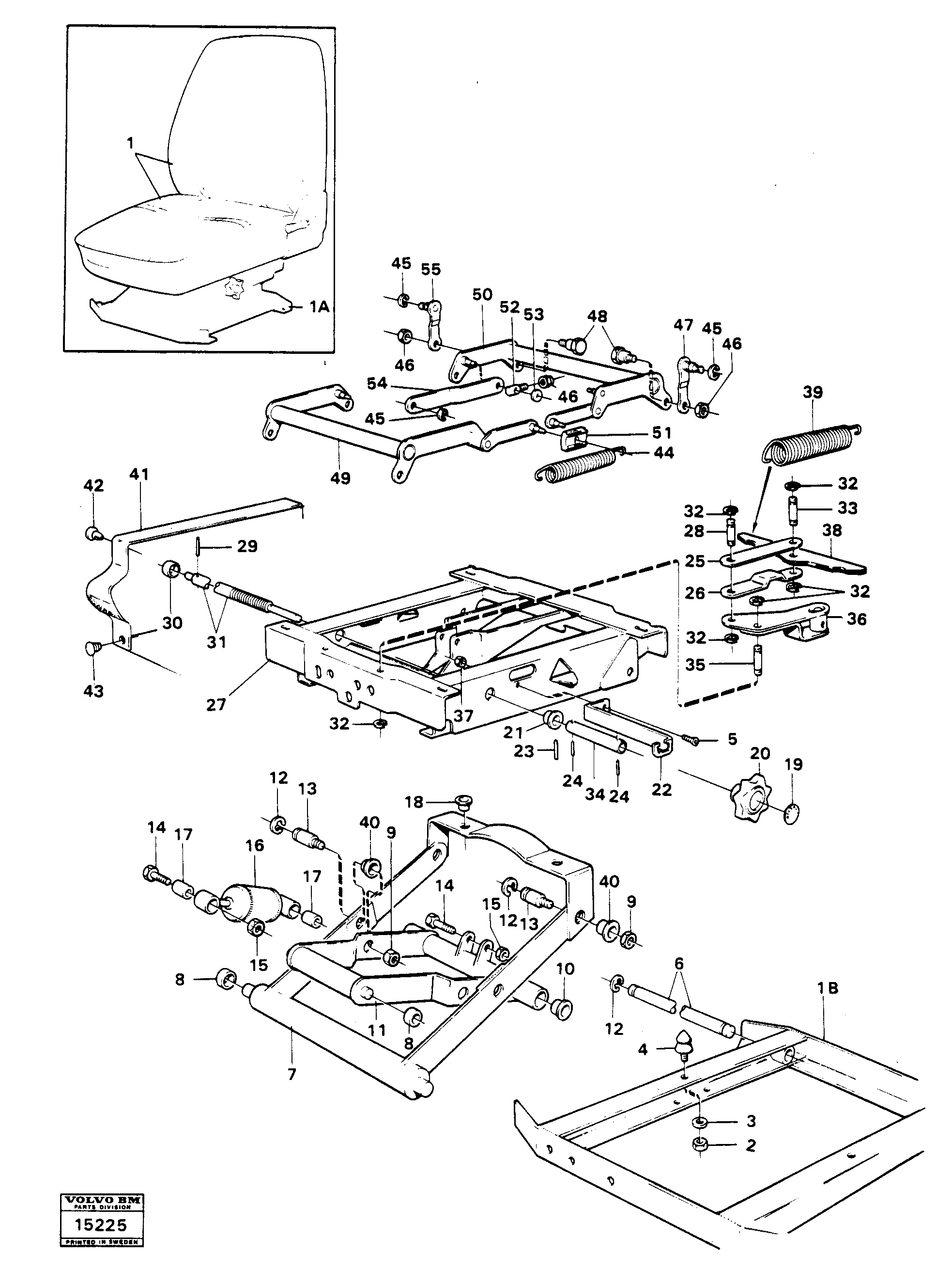 Схема запчастей Volvo 4200 4200 - 41984 Seat suspension 