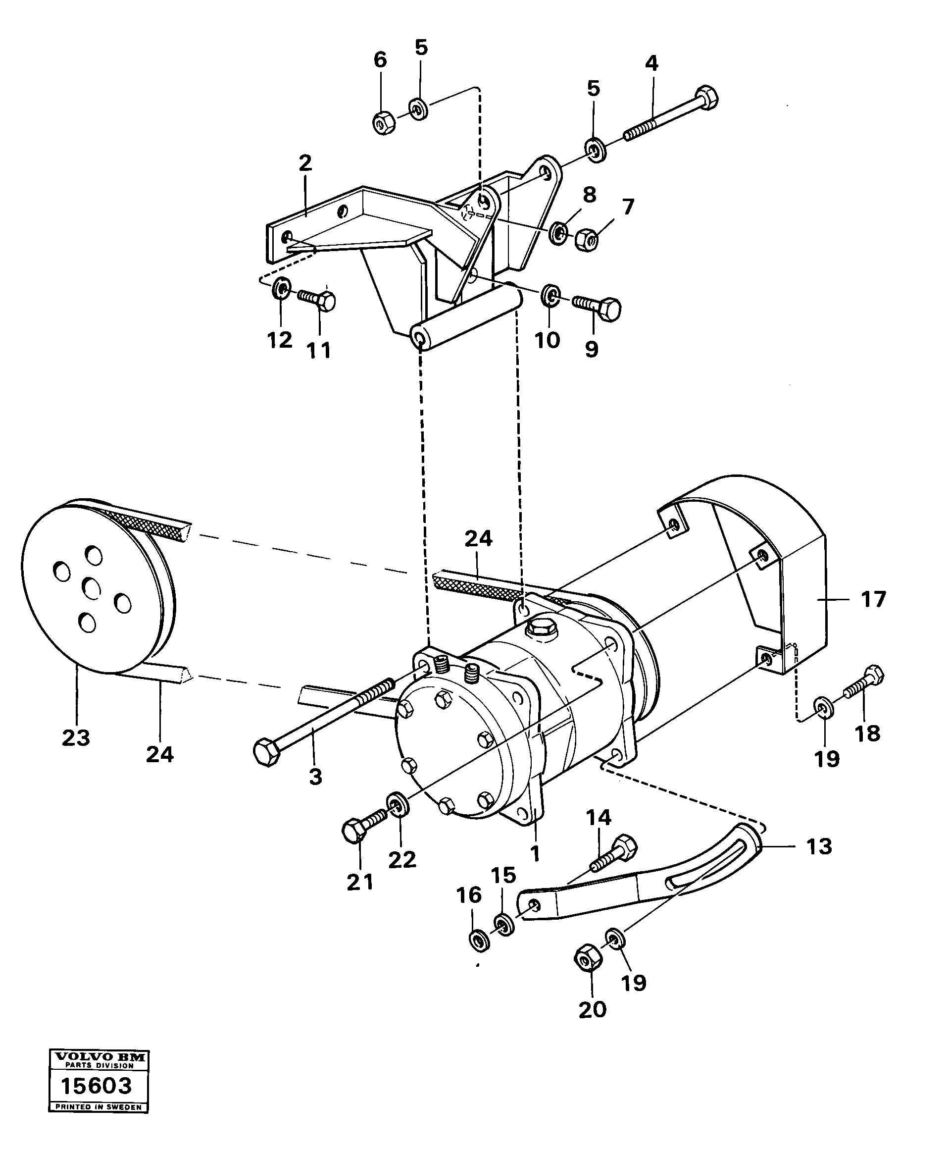 Схема запчастей Volvo 4200 4200 - 18873 Air-condition compressor device 98567 