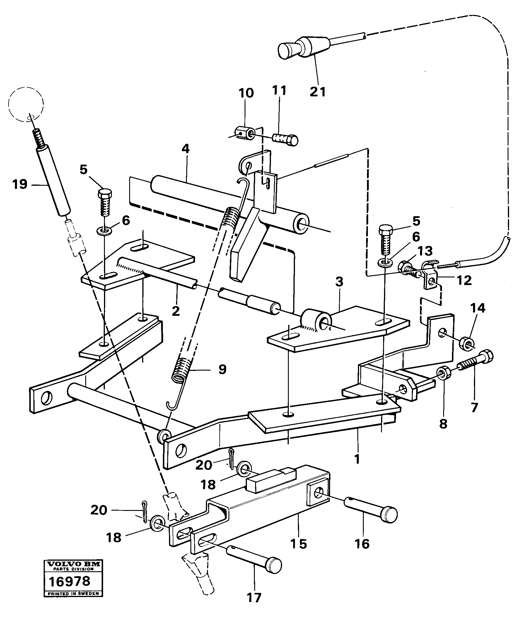 Схема запчастей Volvo 4200 4200 - 18878 Lever lock 99159 