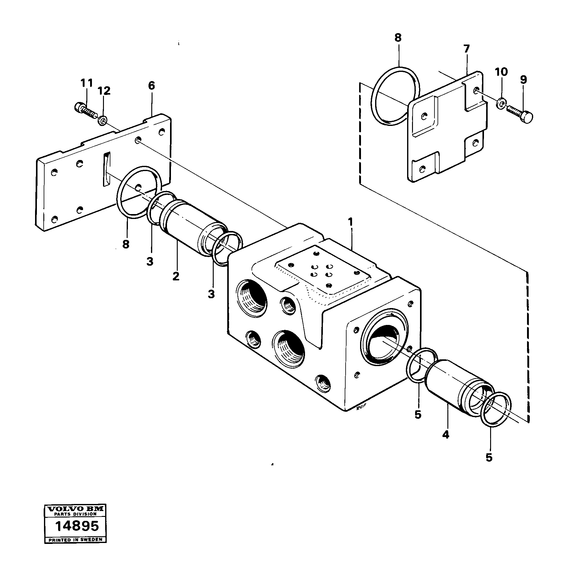 Схема запчастей Volvo 4200 4200 - 18880 Valve section 