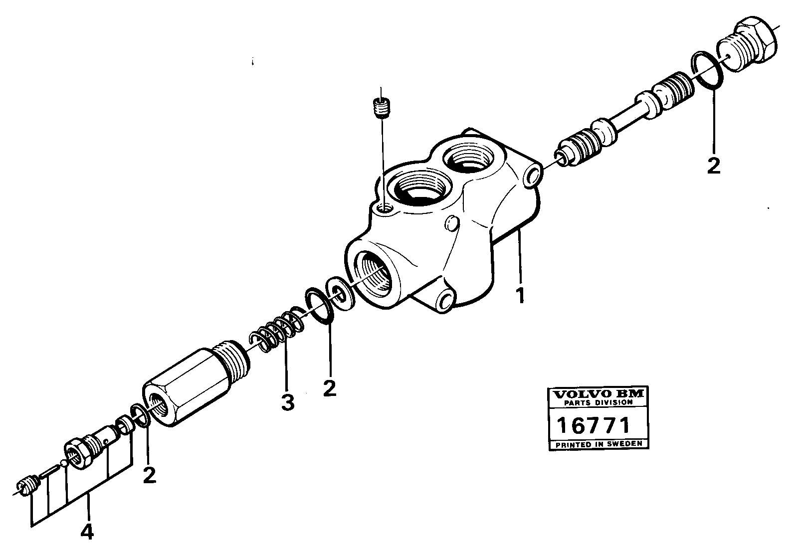 Схема запчастей Volvo 4200 4200 - 18888 Priority valve 99159,99393 