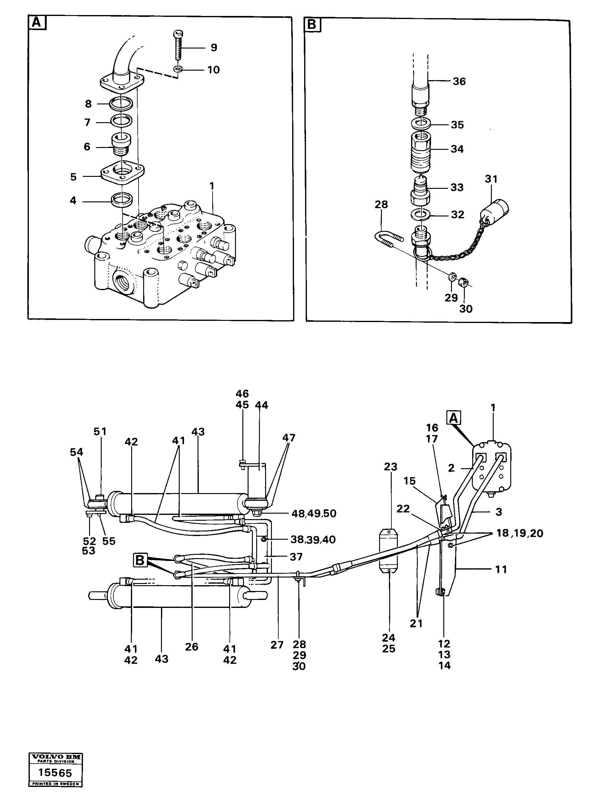 Схема запчастей Volvo 4200 4200 - 40068 Lifting system 