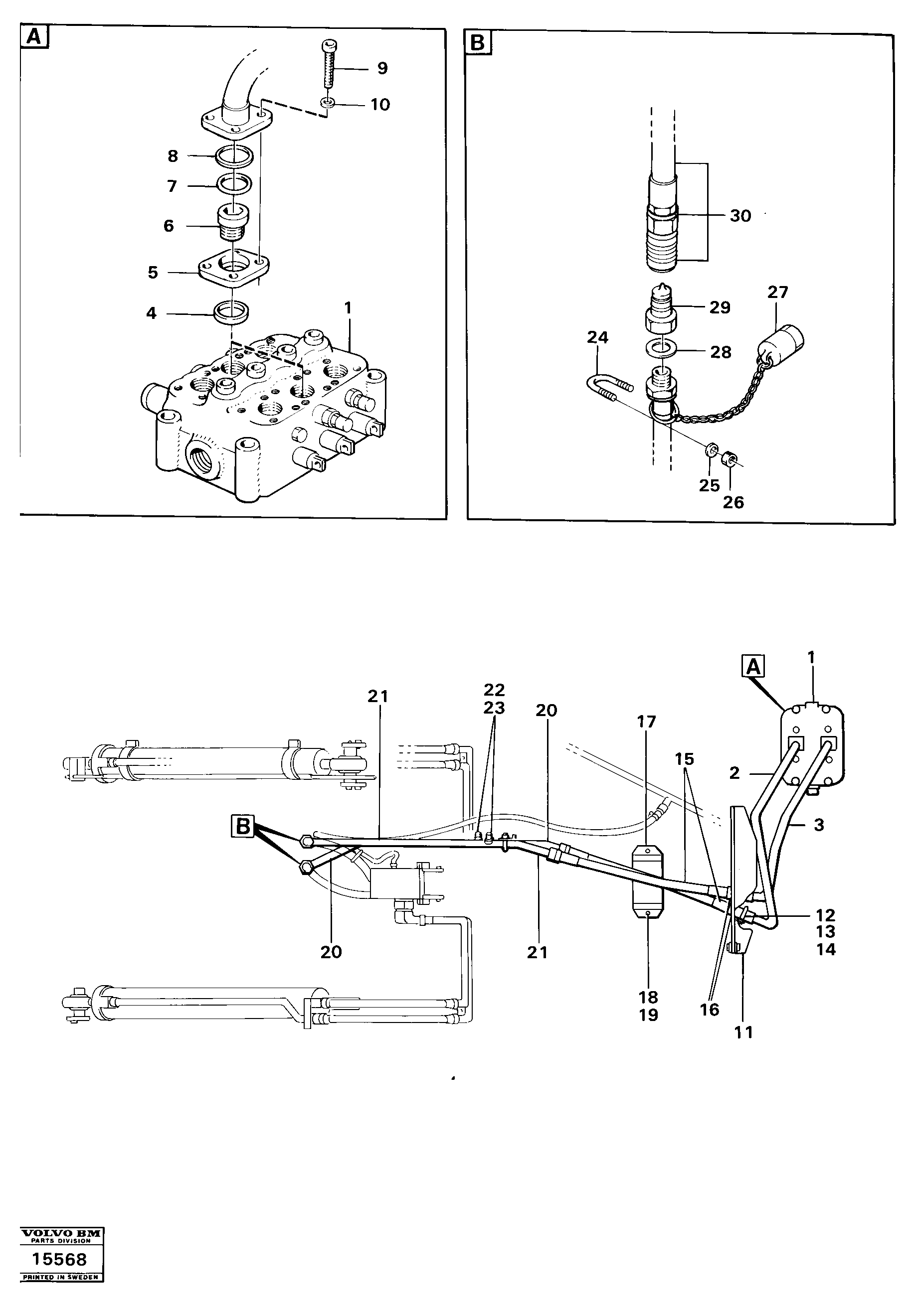 Схема запчастей Volvo 4200 4200 - 96600 Tilting system 