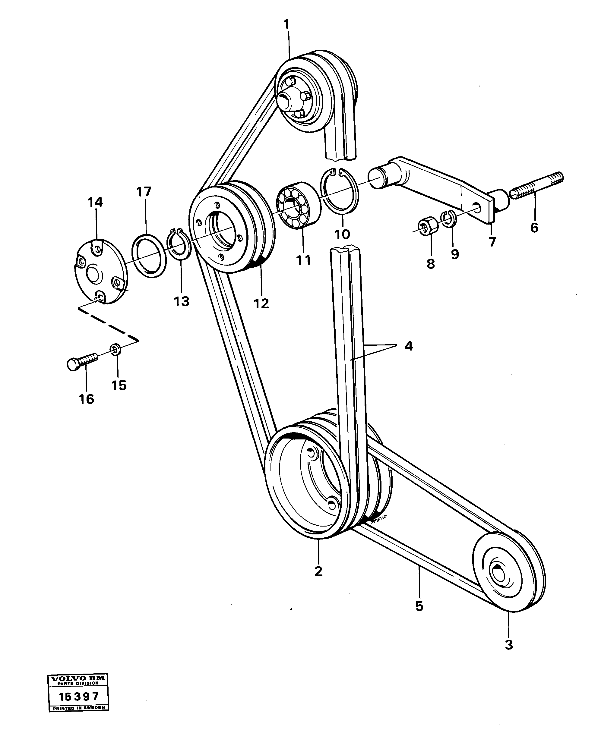 Схема запчастей Volvo 4400 4400 - 22798 Belt transmission 