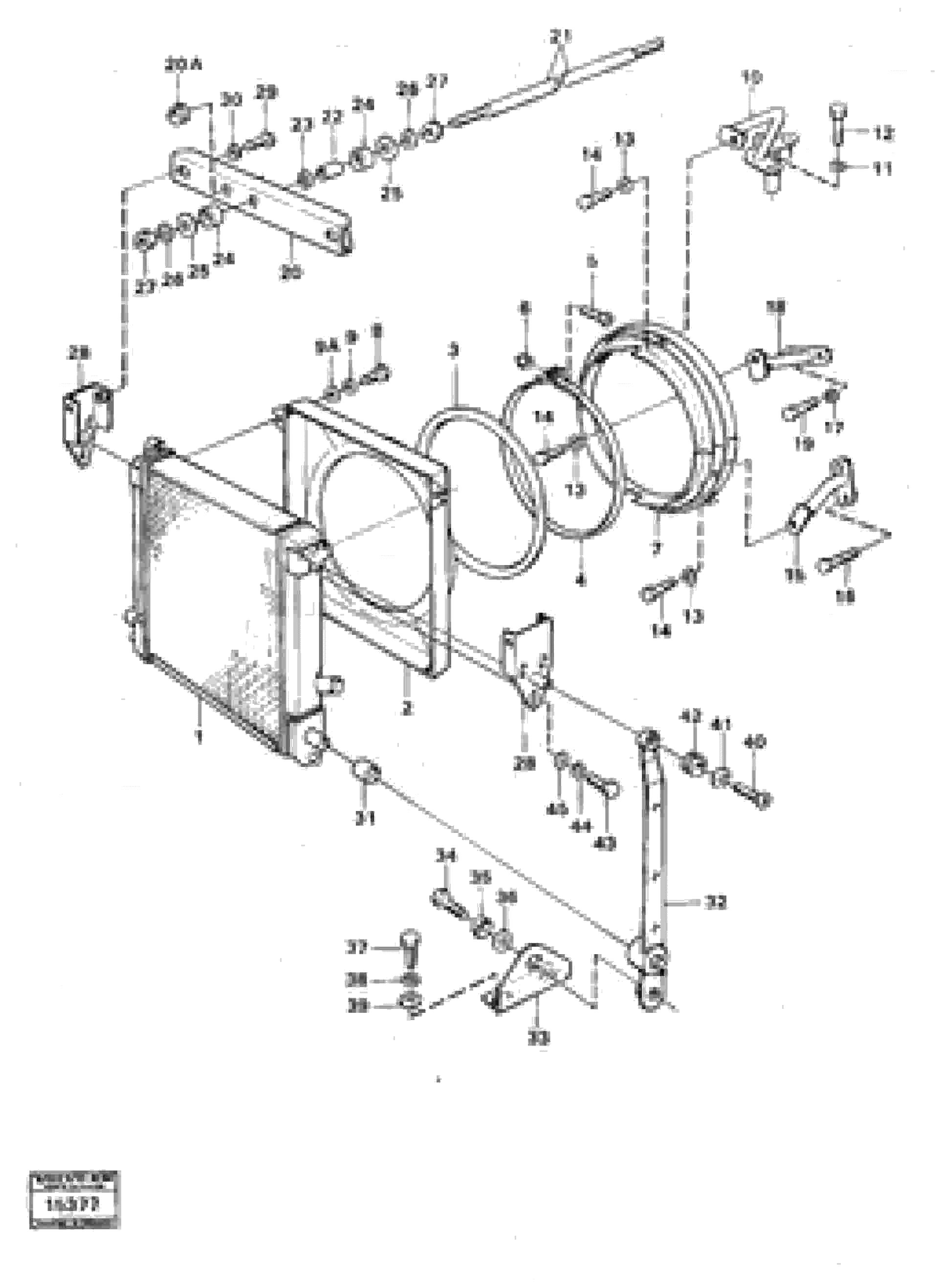 Схема запчастей Volvo 4400 4400 - 38635 Radiator with fitting parts Tillv Nr -3743 