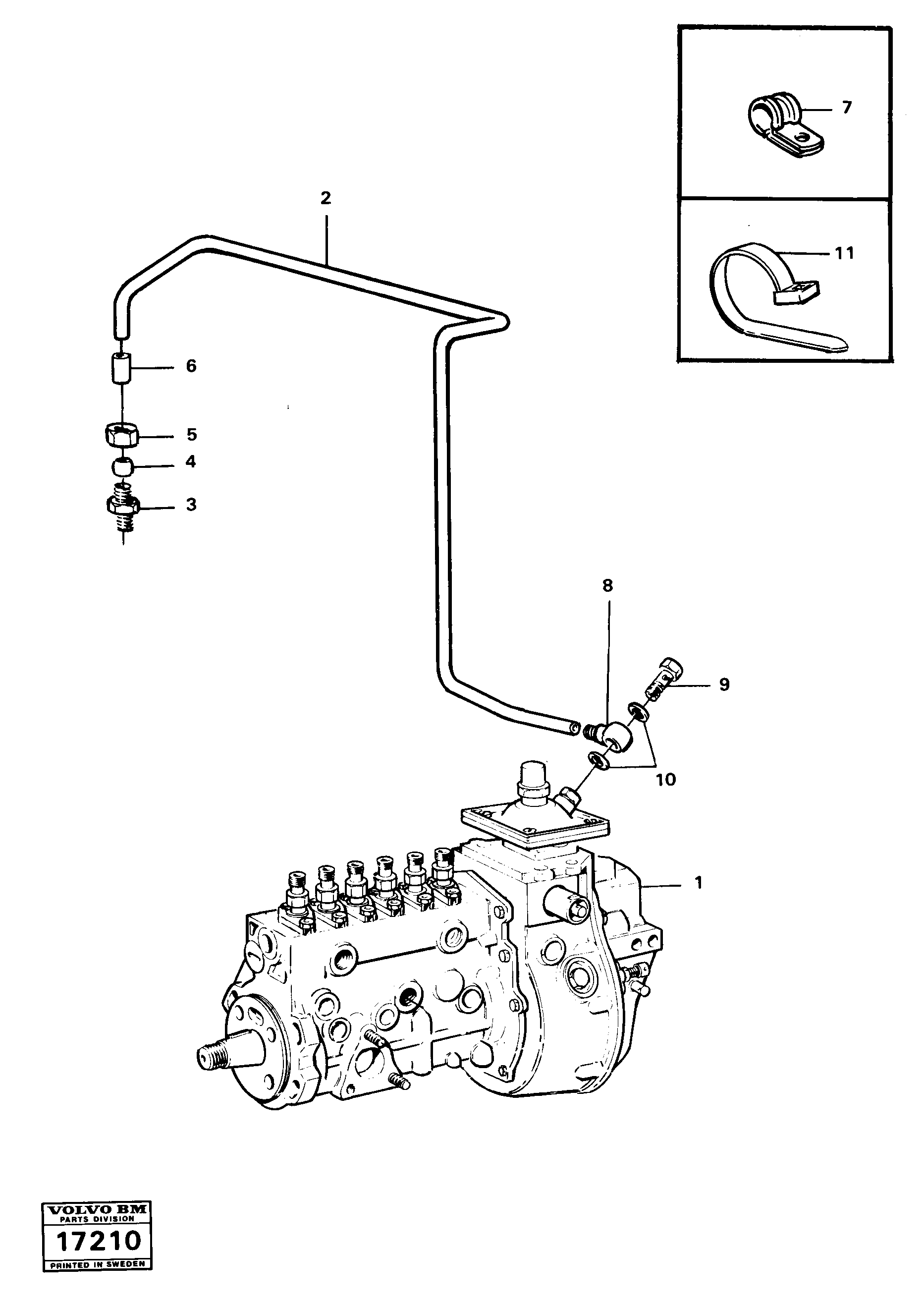 Схема запчастей Volvo 4400 4400 - 17521 Pipe connection to smoke eliminator 99297, 99299 