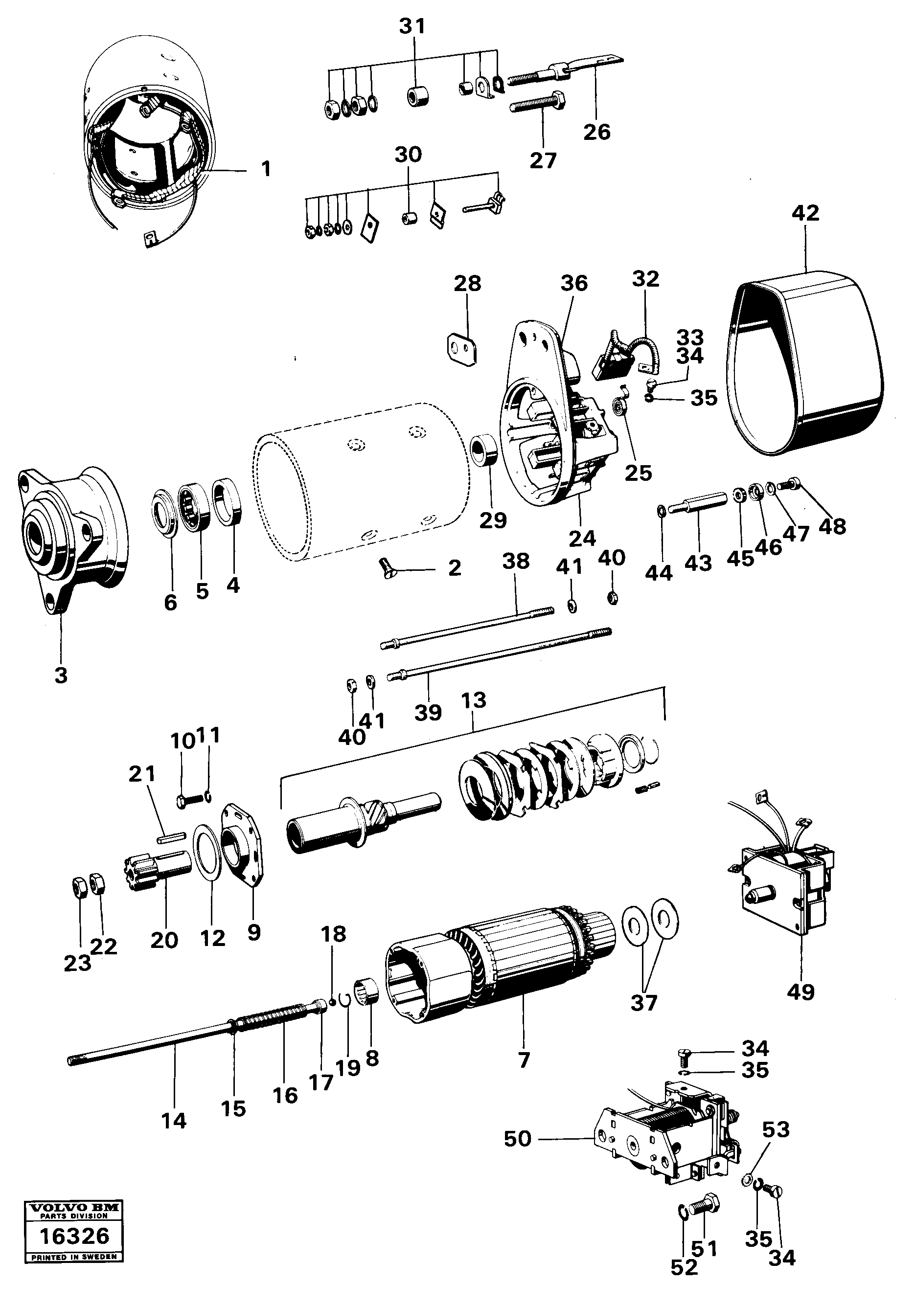 Схема запчастей Volvo 4400 4400 - 22812 Starter motor mo 28596- 