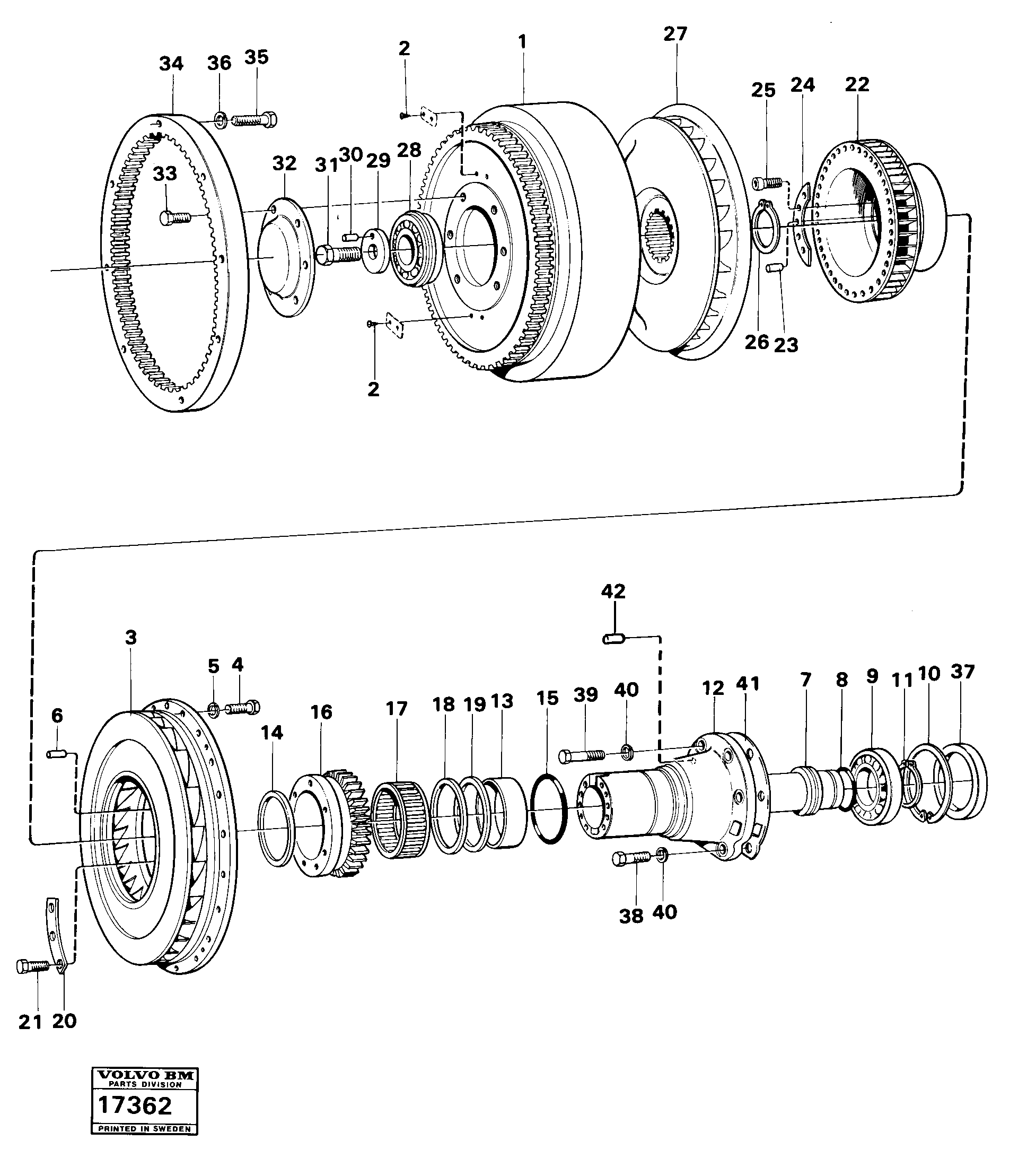 Схема запчастей Volvo 4400 4400 - 31954 Torque converter 