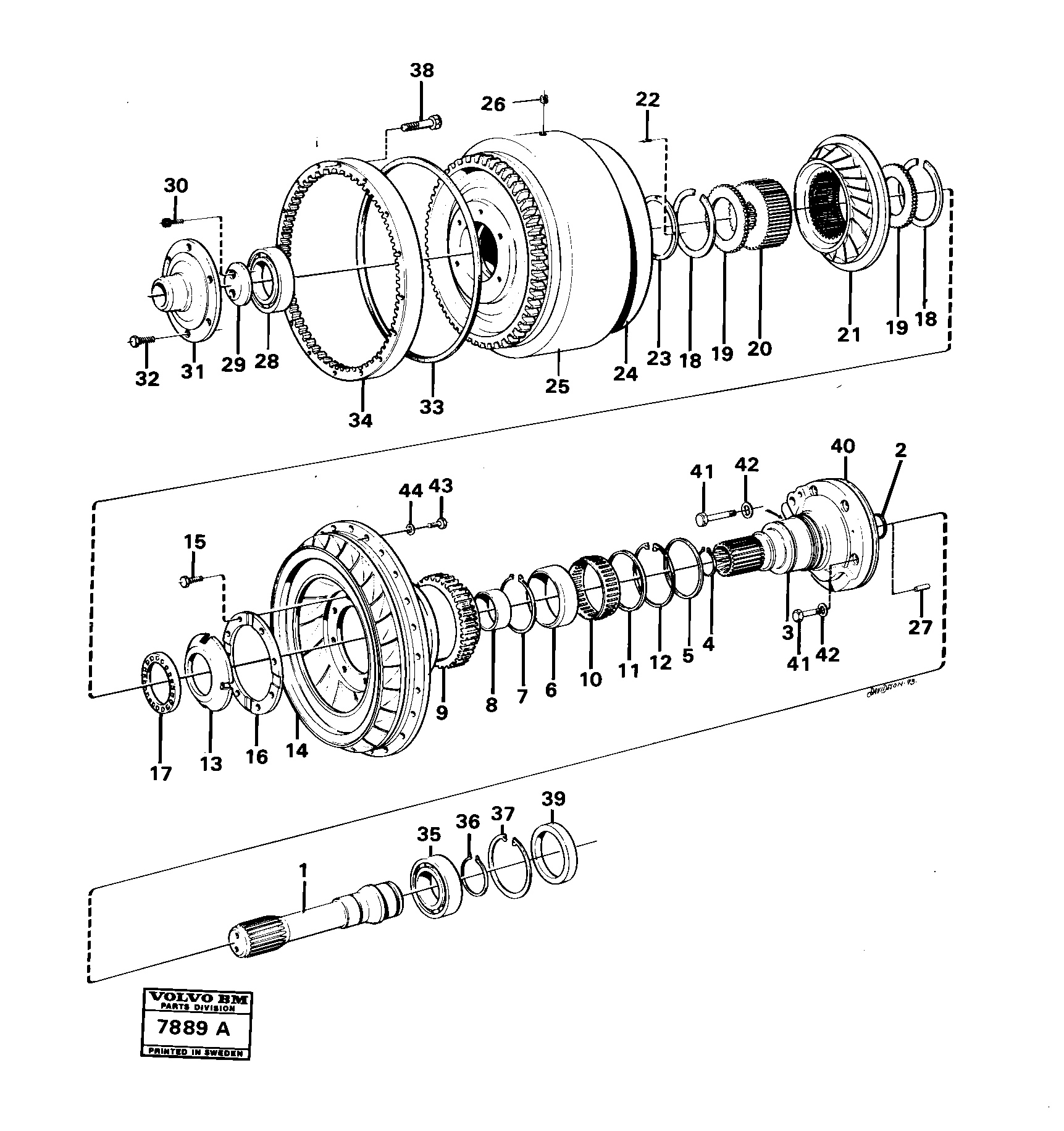 Схема запчастей Volvo 4400 4400 - 31955 Torque converter 98599 