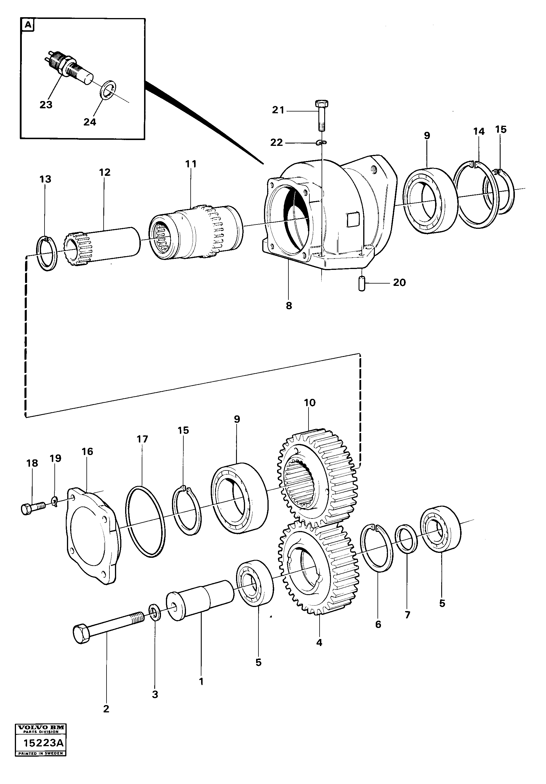 Схема запчастей Volvo 4400 4400 - 534 Charging oil-pump drive ht -4525 