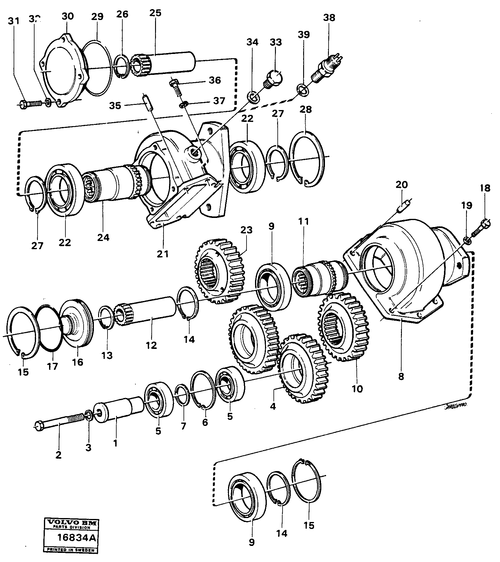 Схема запчастей Volvo 4400 4400 - 535 Charging oil-pump drive ht 4526-5320 