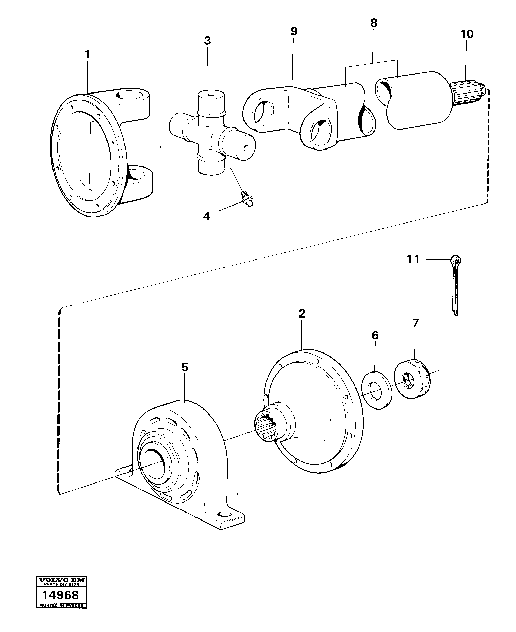 Схема запчастей Volvo 4400 4400 - 15157 Power shaft tillv nr -3707 