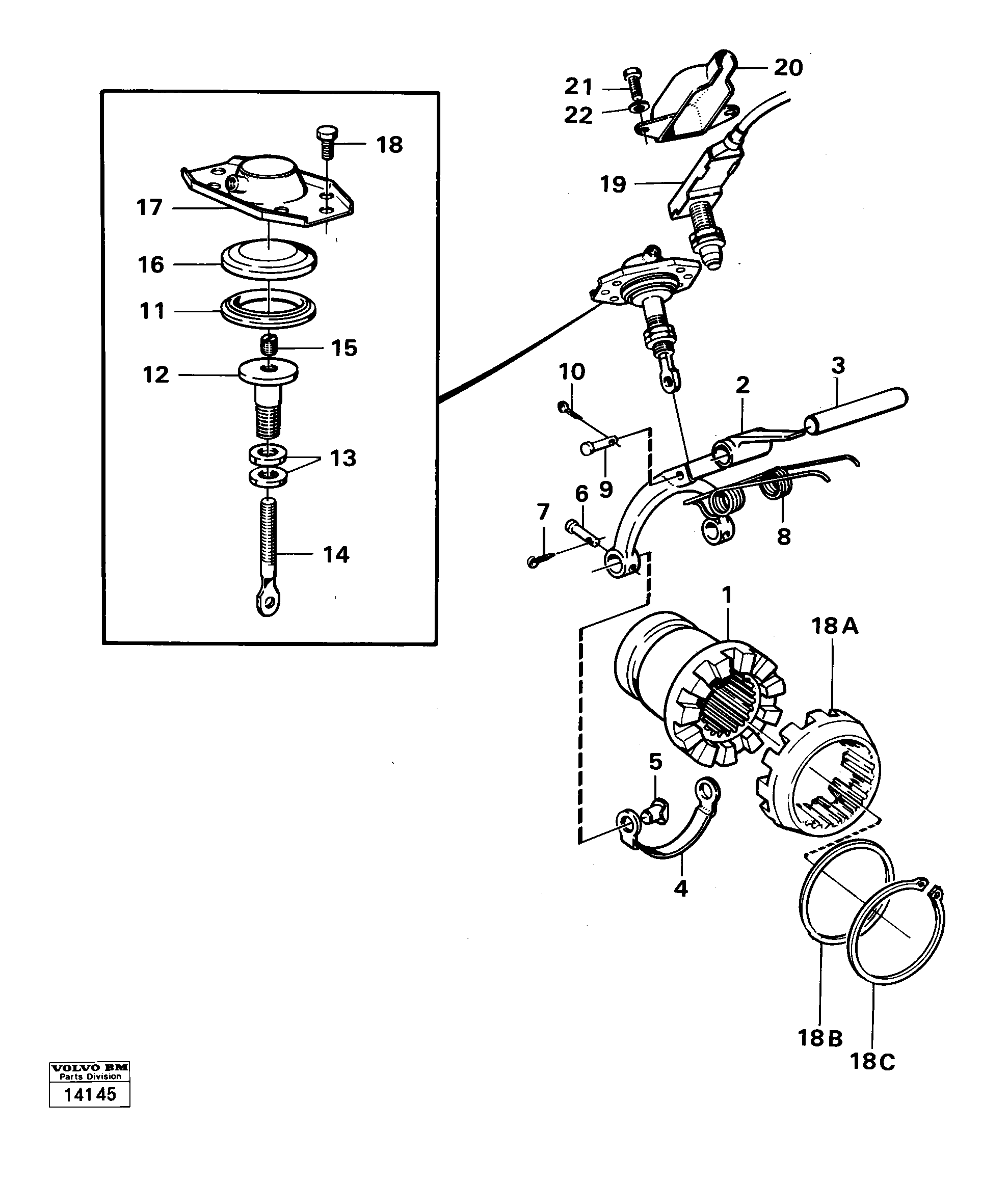 Схема запчастей Volvo 4400 4400 - 23806 Differential lock 